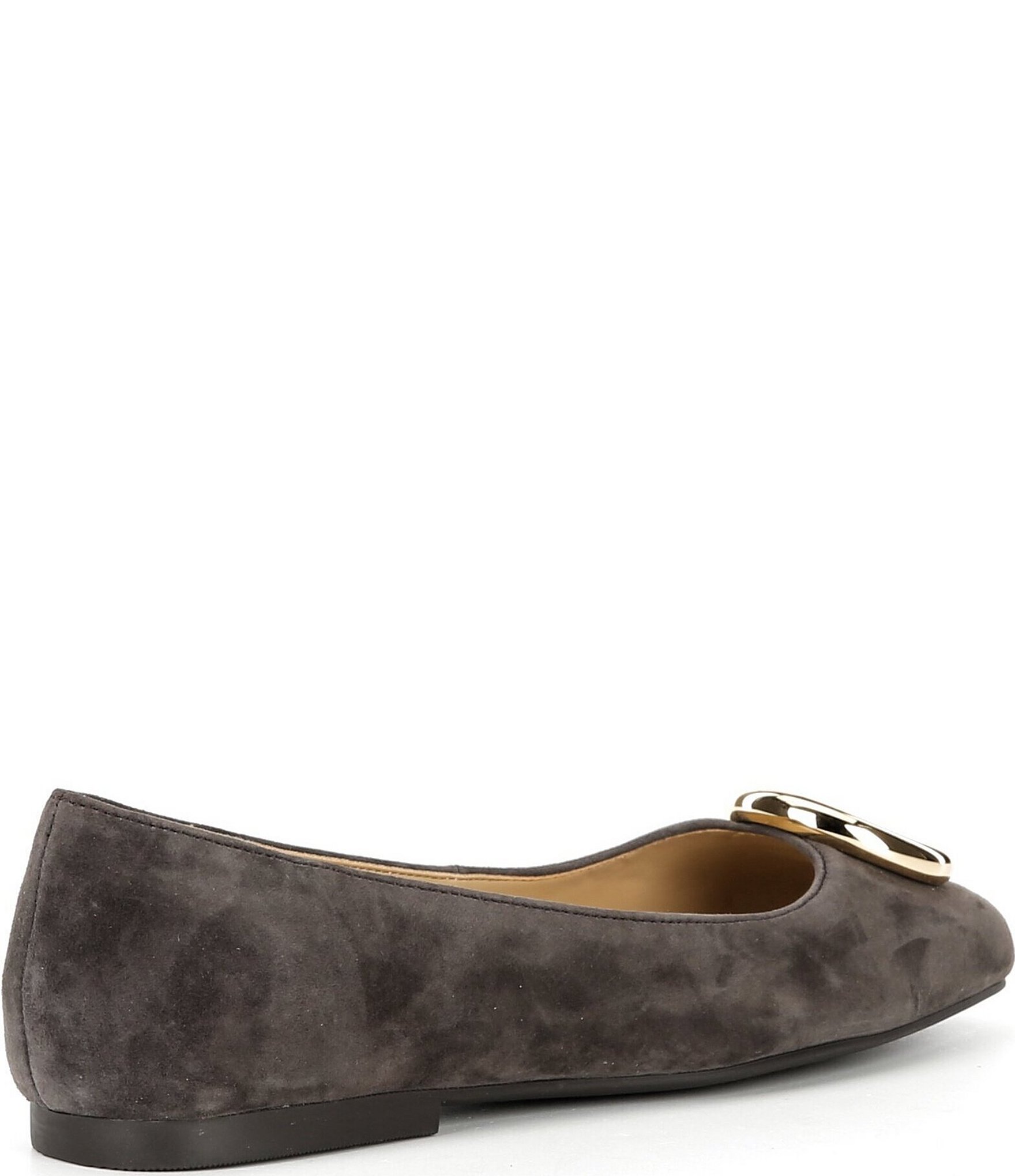 Michael Kors Milan Flex Suede Logo Ornament Ballet Flats