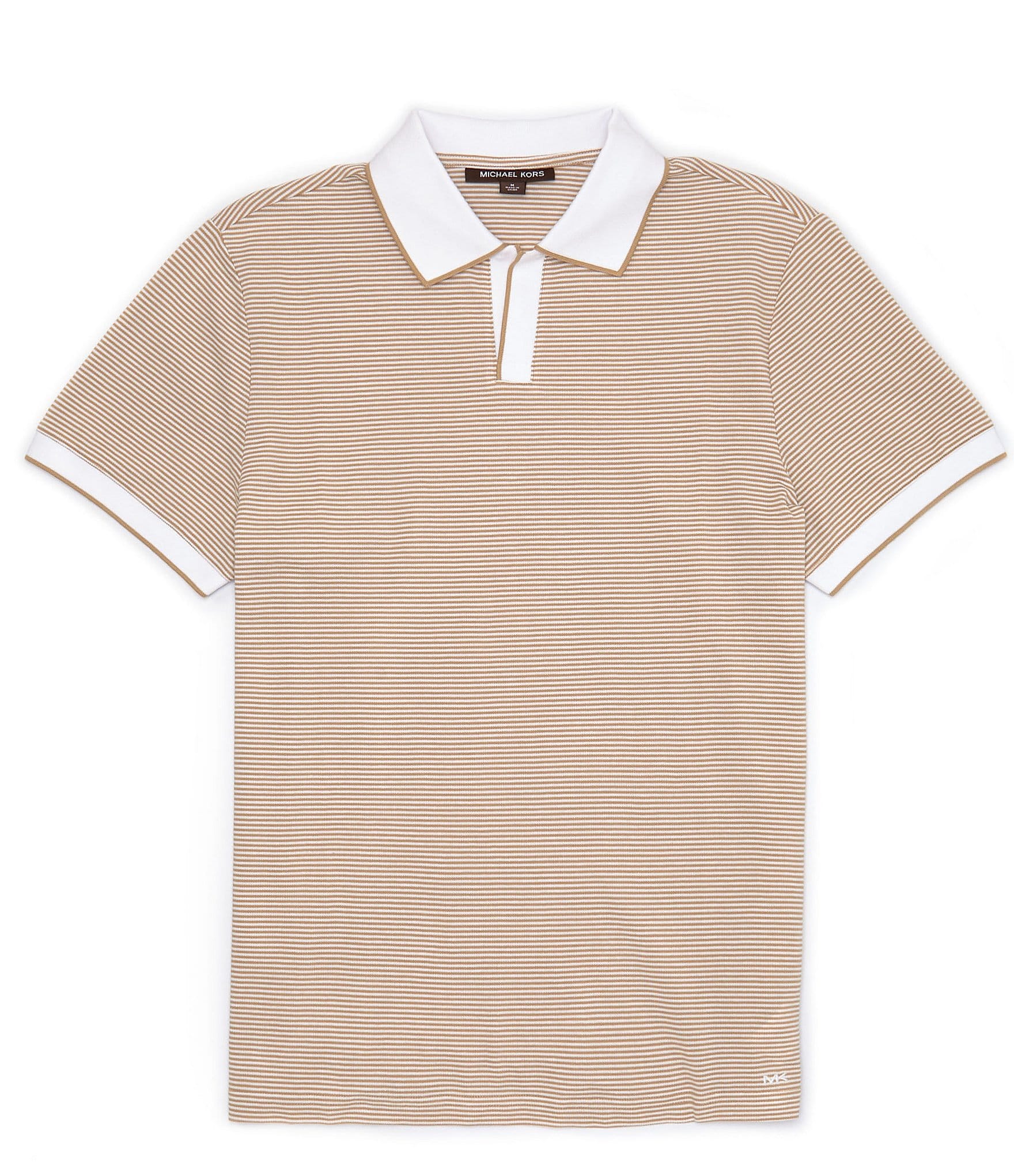 Michael Kors Mini Stripe Johnny Collar Short Sleeve Polo Shirt | Dillard's