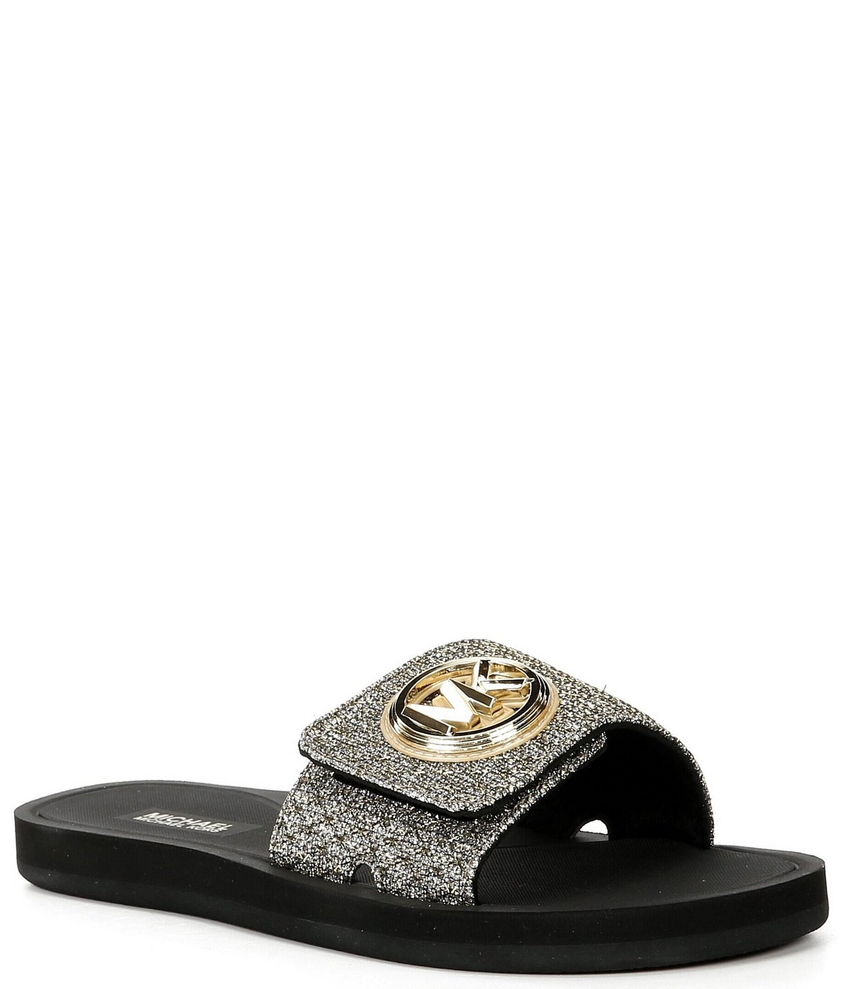 【Michael Kors】★サンダル★ Women’s MK Charm Pool Sandals Michael Kors MK Charm Slide Flat Sandals - Macy's