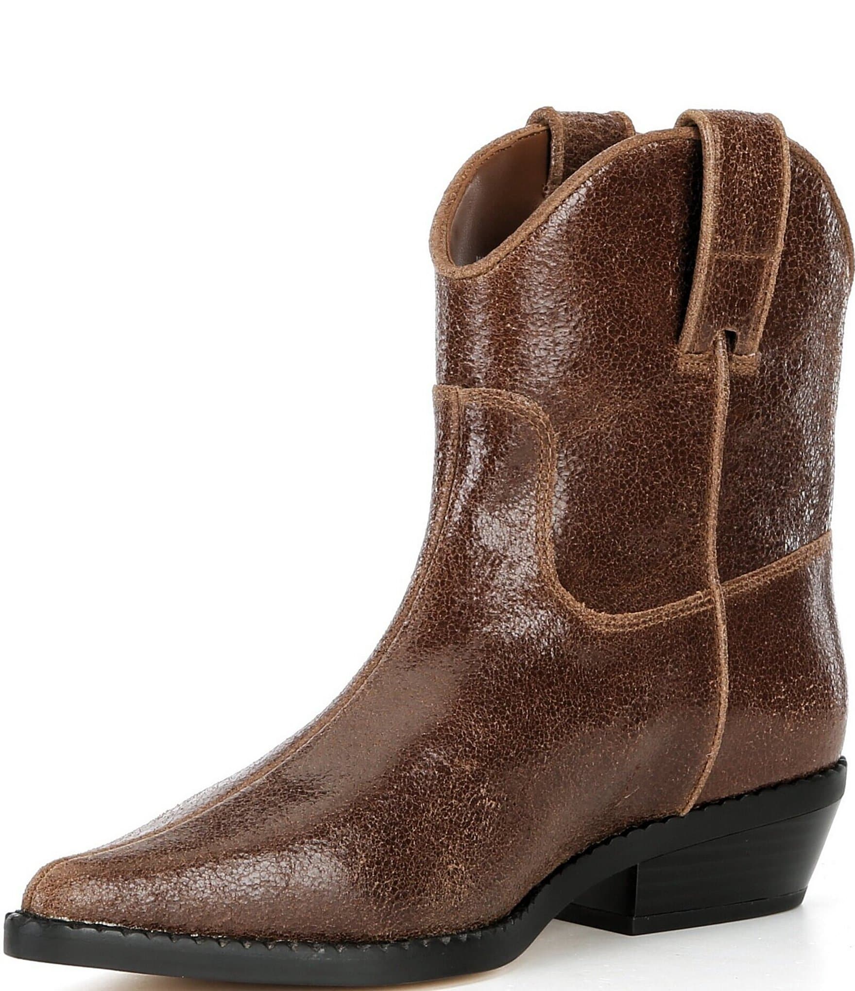 Michael Kors Noemie Distressed Bomba Leather Booties