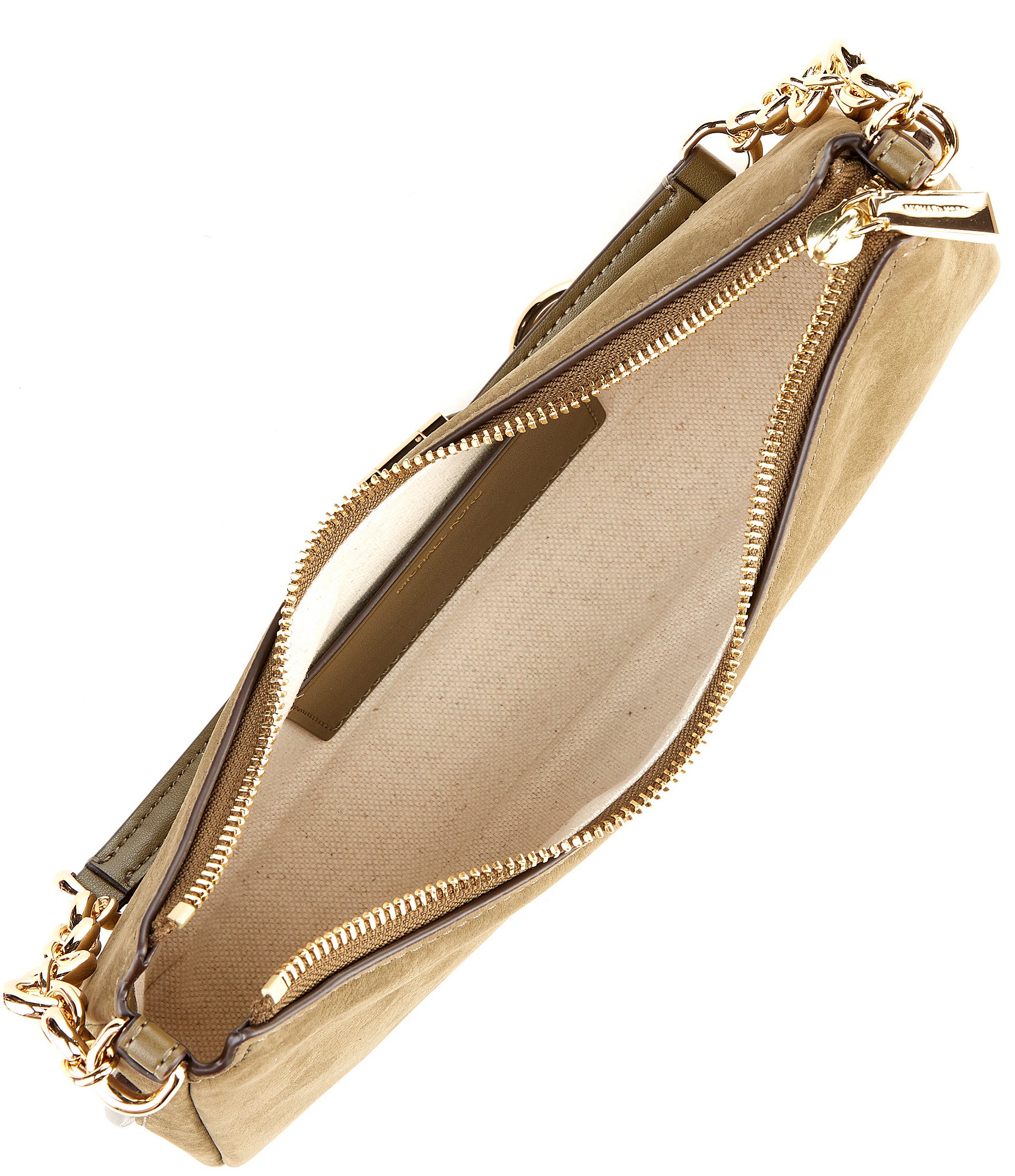 Michael Kors Nolita Medium Nubuck Chain Pochette Shoulder Bag