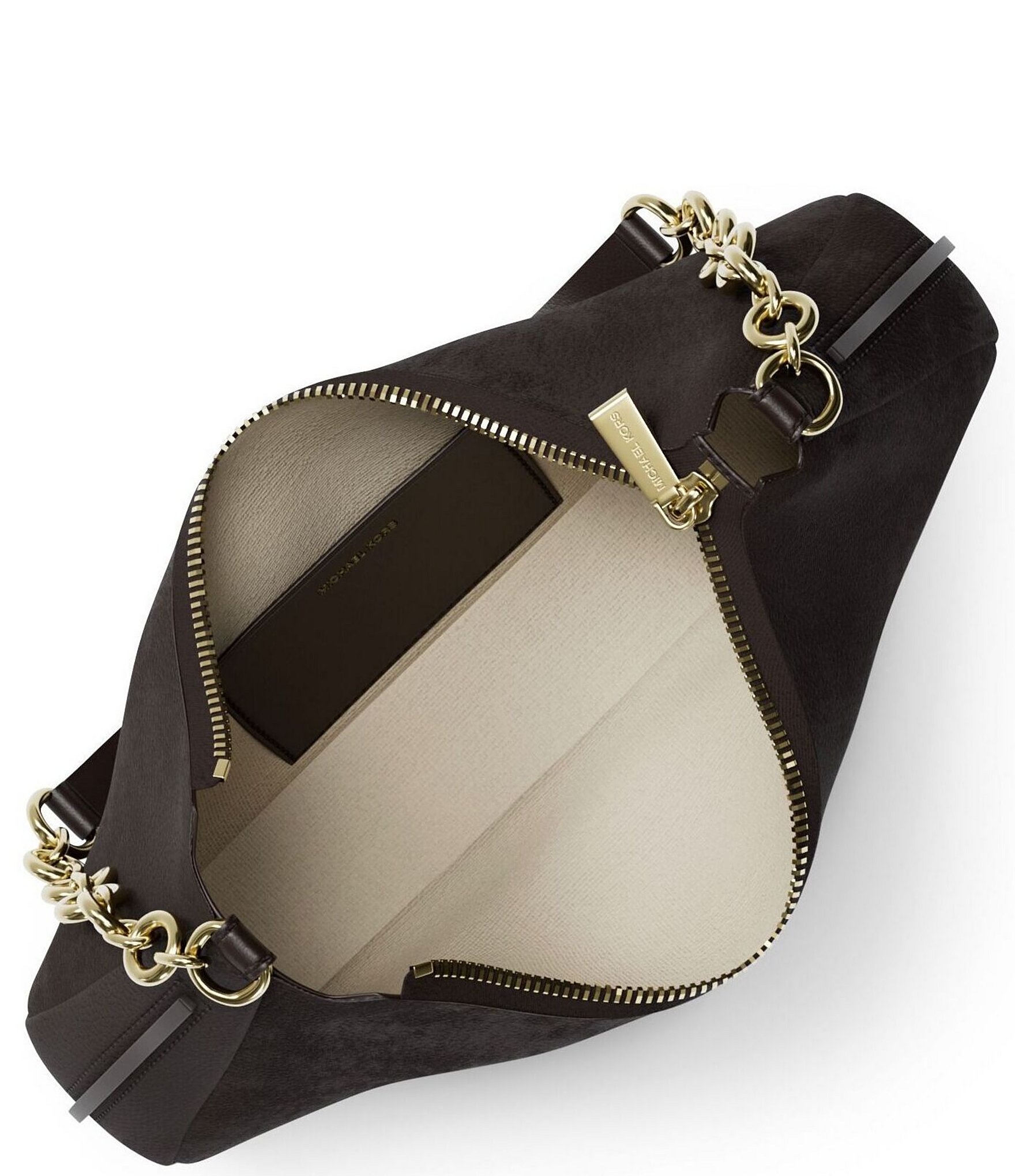 Michael Kors Nolita Medium Nubuck Chain Pochette Shoulder Bag