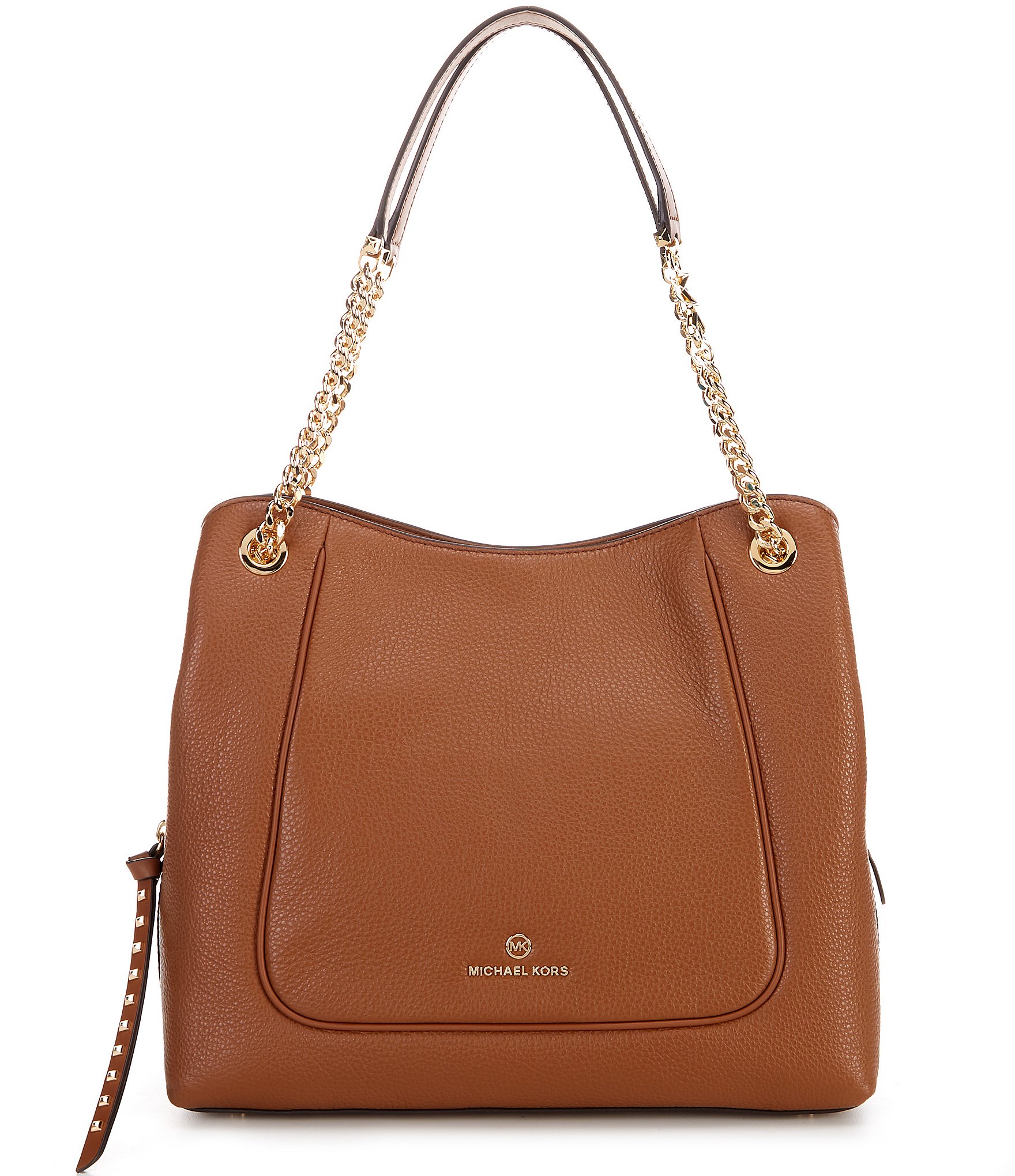 Michael Piper Large Chain Leather Tote Bag | Dillard's