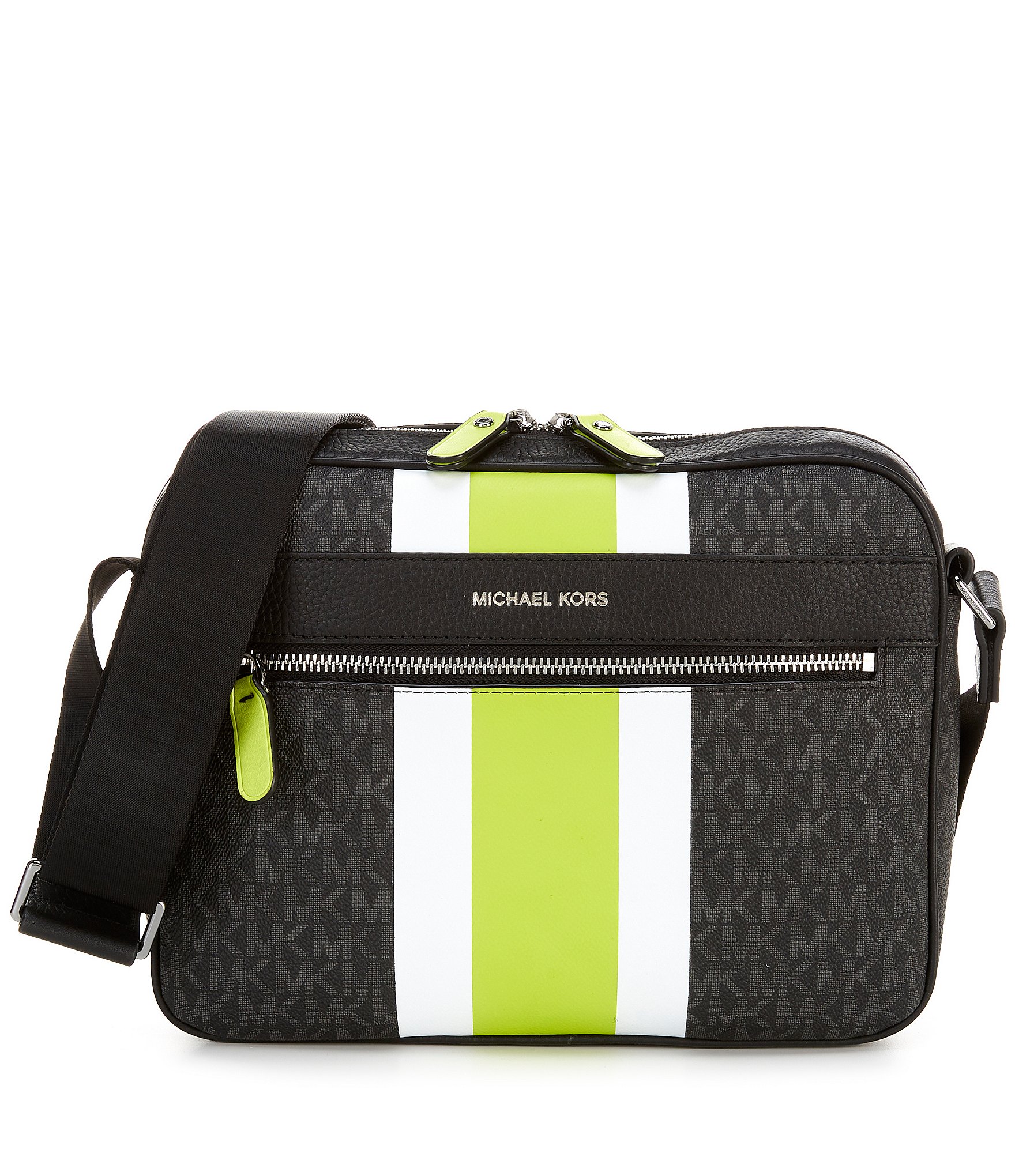 Michael Kors Printed Varsity Stripe Signature Camera Bag | Dillard's