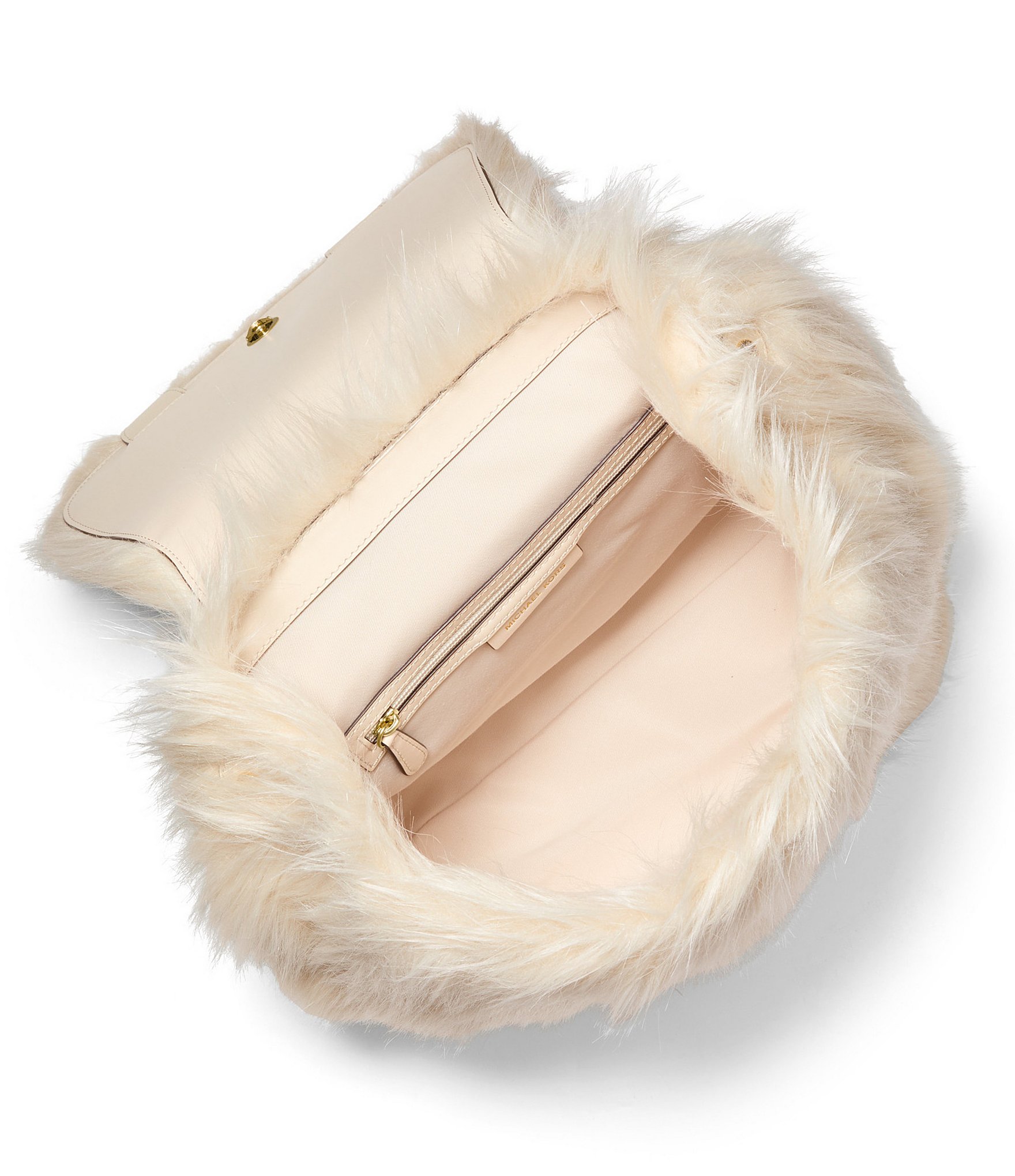 Michael Kors Quinn Medium Faux Fur Flap Backpack