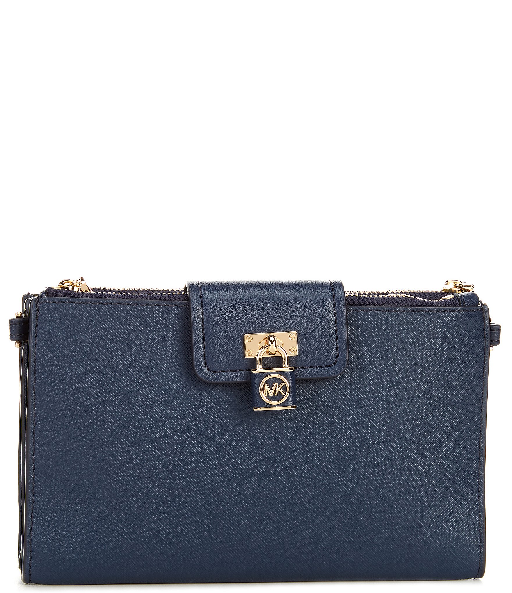 Leather crossbody bag Michael Kors Blue in Leather - 26184166