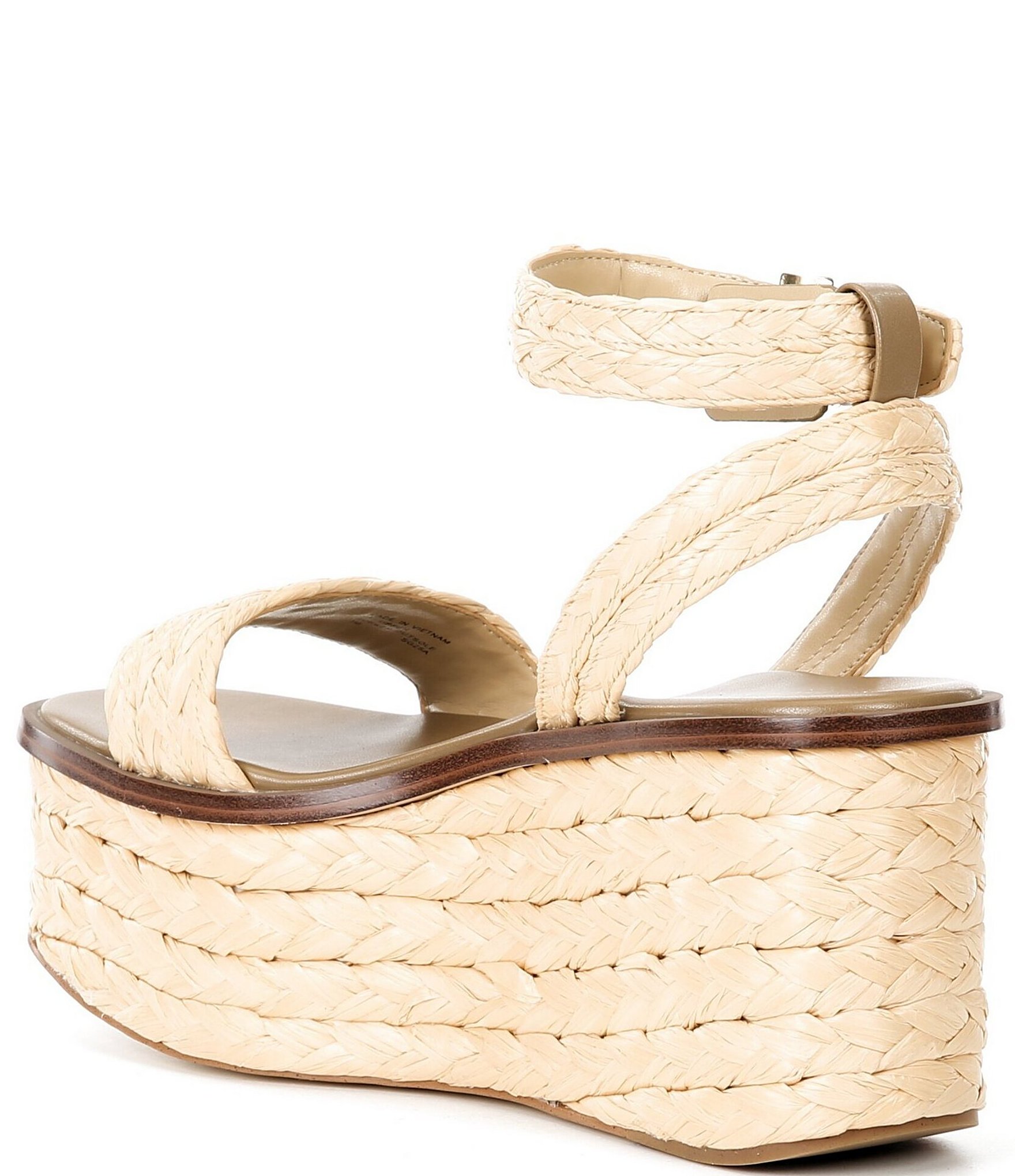 Michael Kors Sandra Husk Ankle Wrap High Platform Sandals