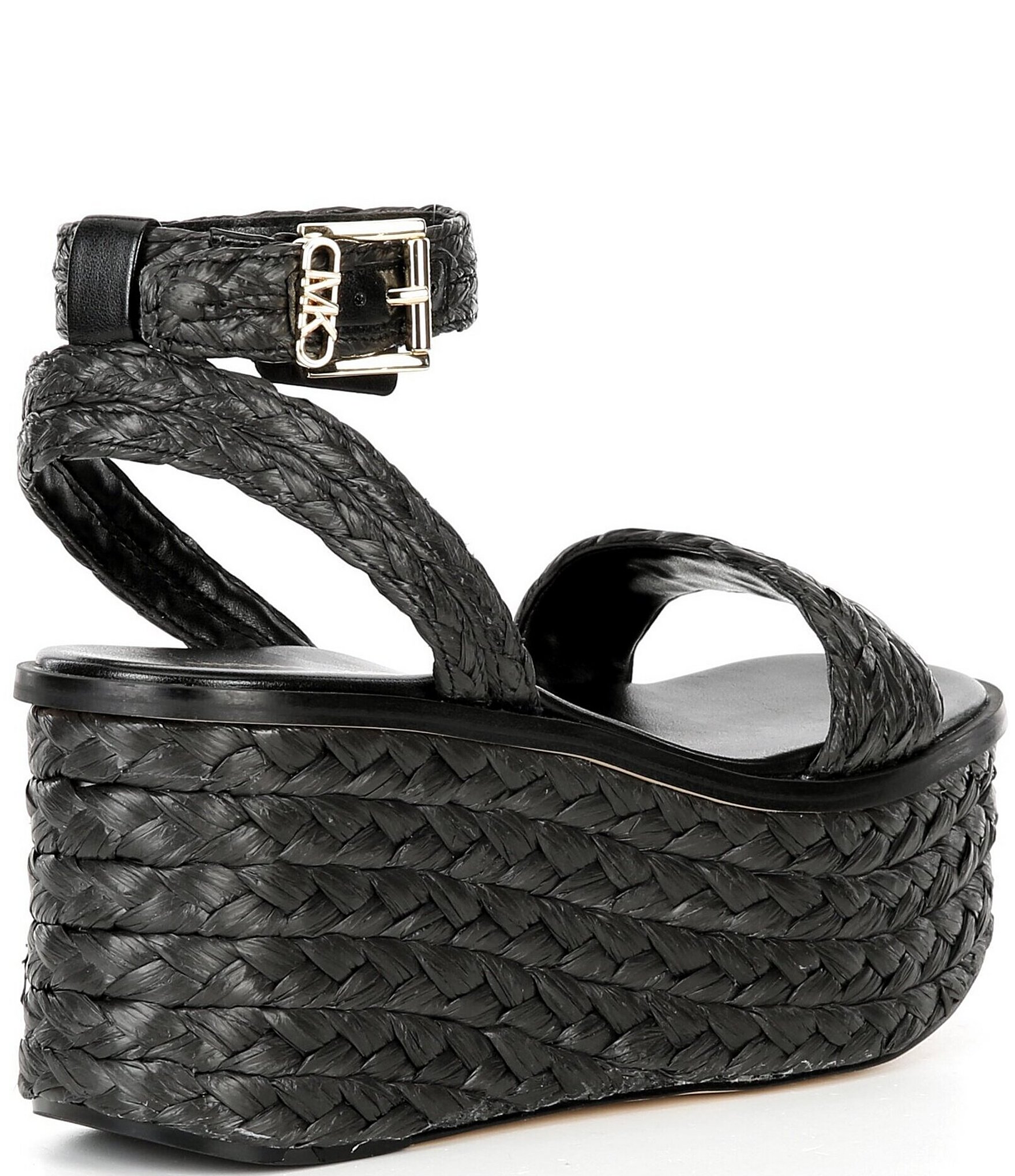 Michael Kors Sandra Husk Ankle Wrap High Platform Sandals