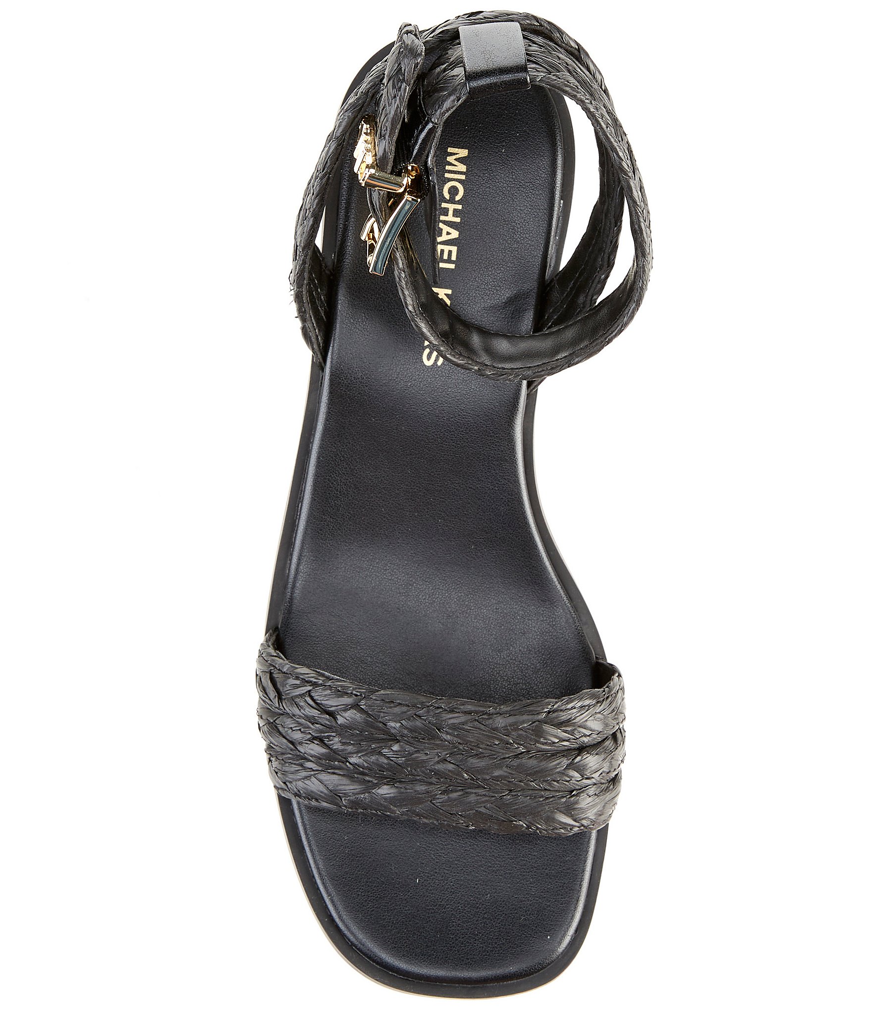 Michael Kors Sandra Husk Ankle Wrap High Platform Sandals