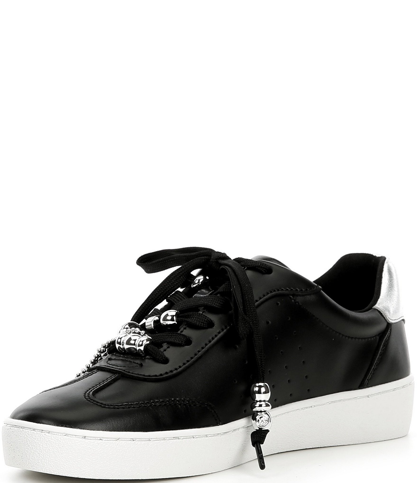 Michael Kors Scotty Leather Charm Hardware Perforated Sneakers