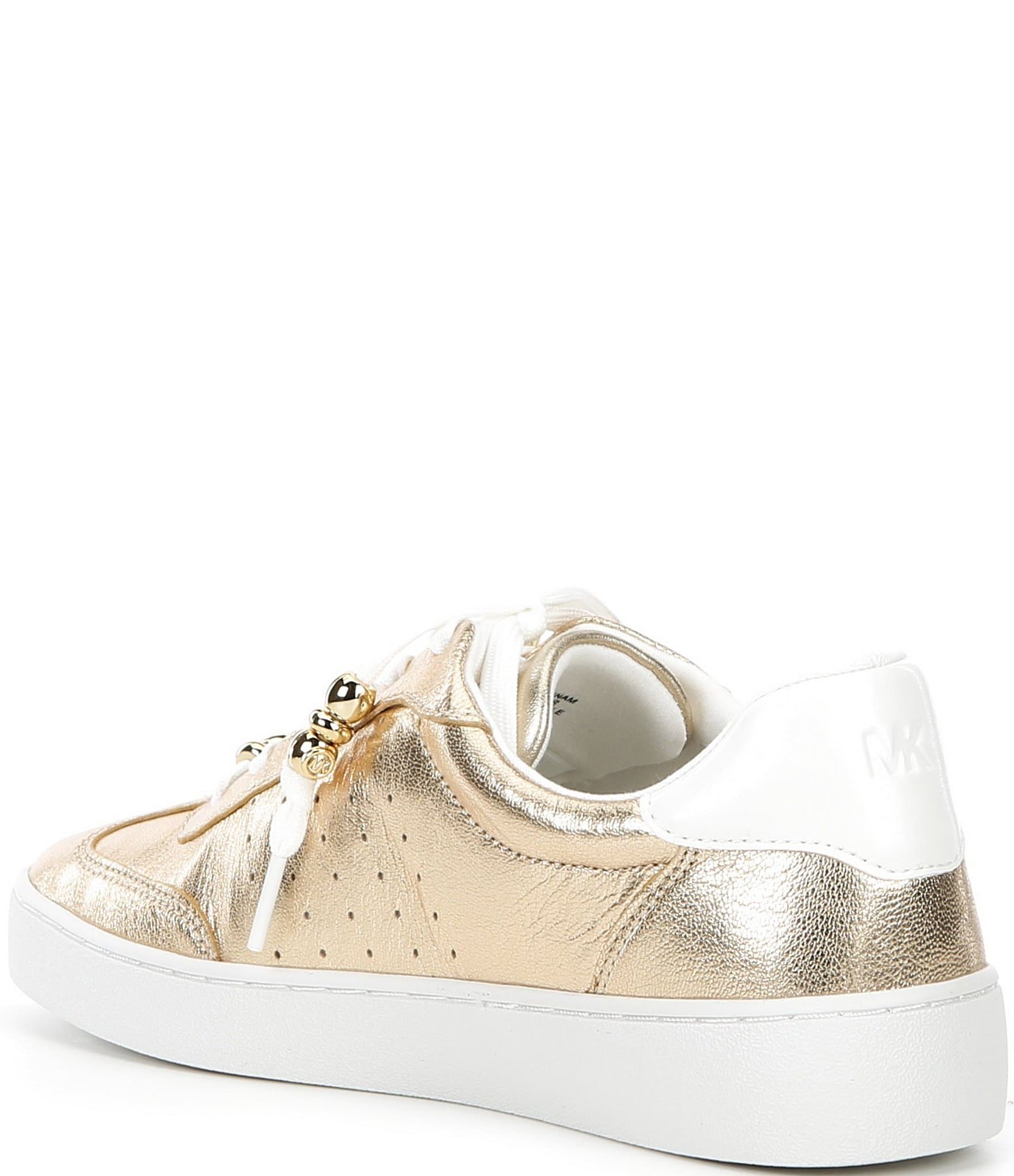Michael Kors Scotty Leather Charm Hardware Perforated Sneakers