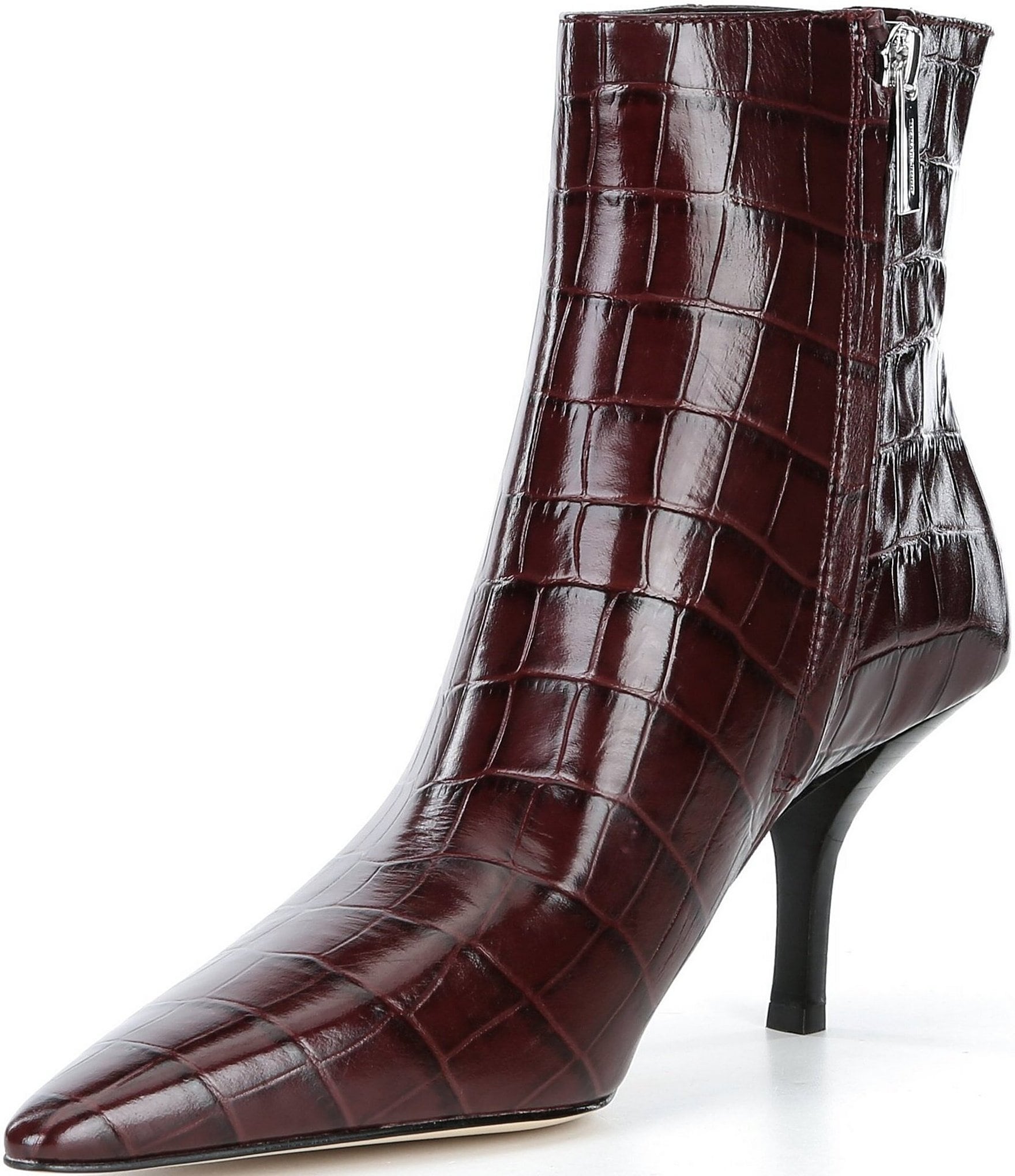 Michael Kors Selina Croco Embossed Leather Booties