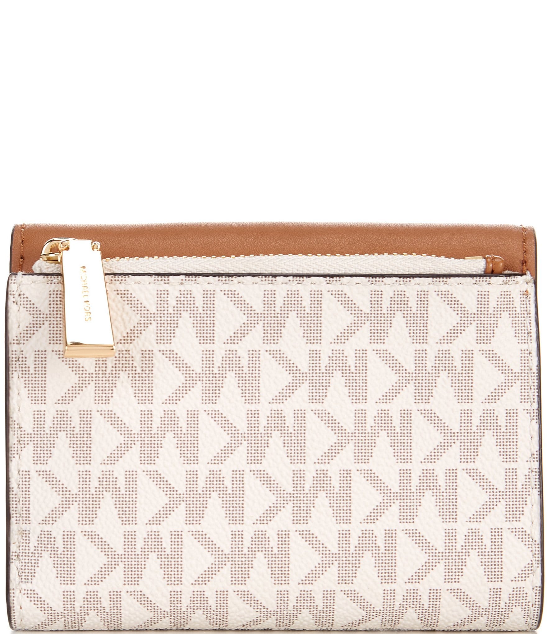 Michael Kors Signature Logo Carmen Medium Envelope Tri-Fold Wallet