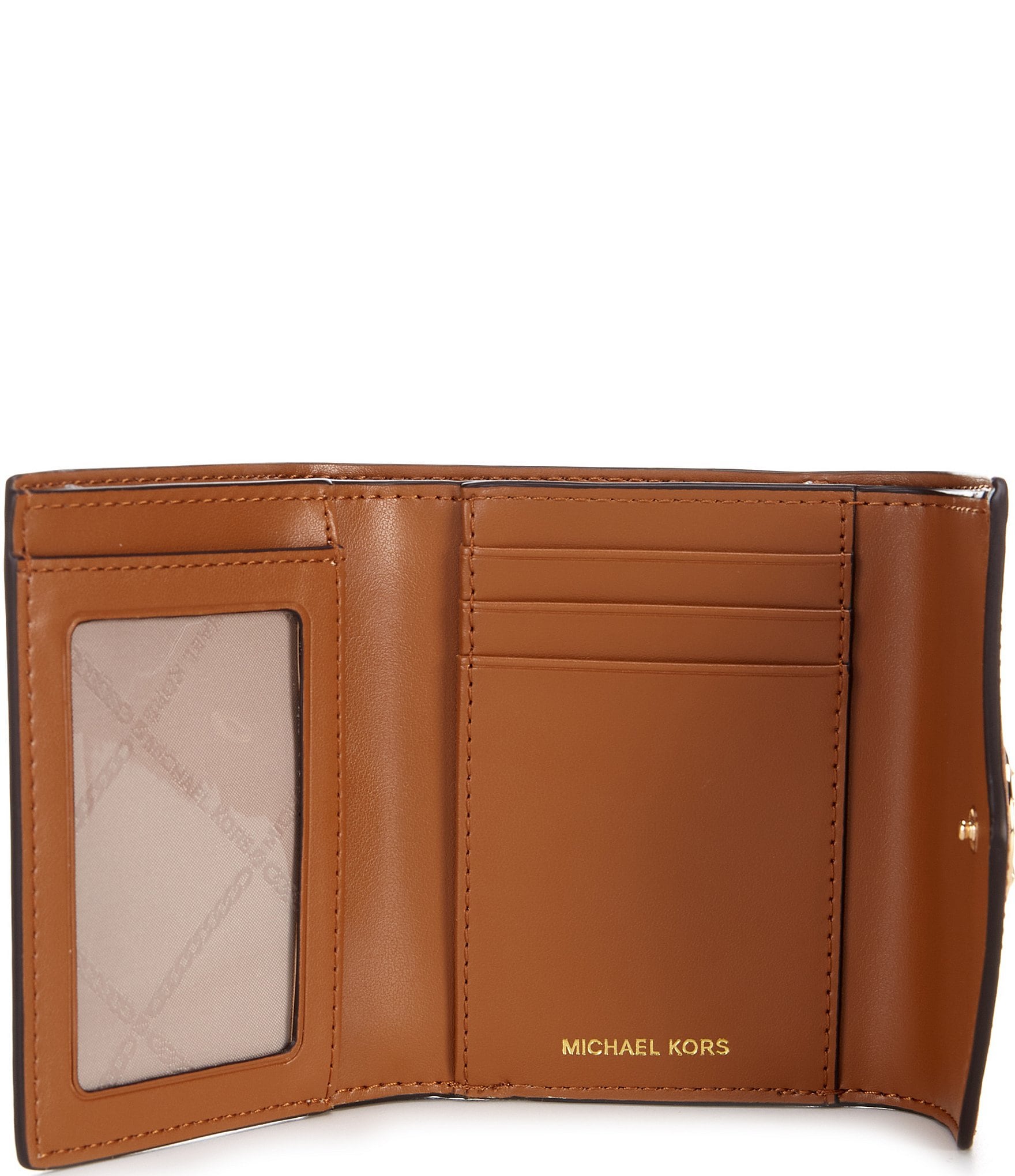 Michael Kors Signature Logo Carmen Medium Envelope Tri-Fold Wallet