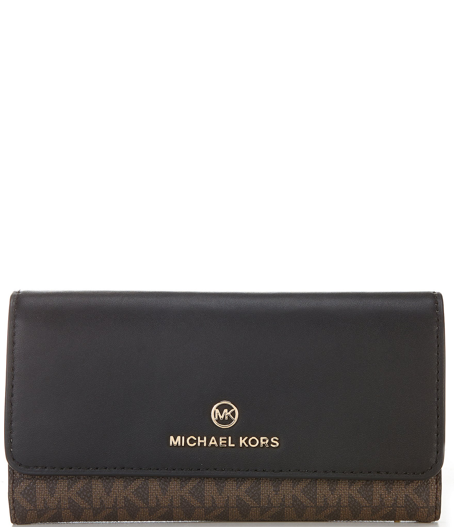Michael Kors Jet Set Large Chain Tote Brown + Trifold Wallet