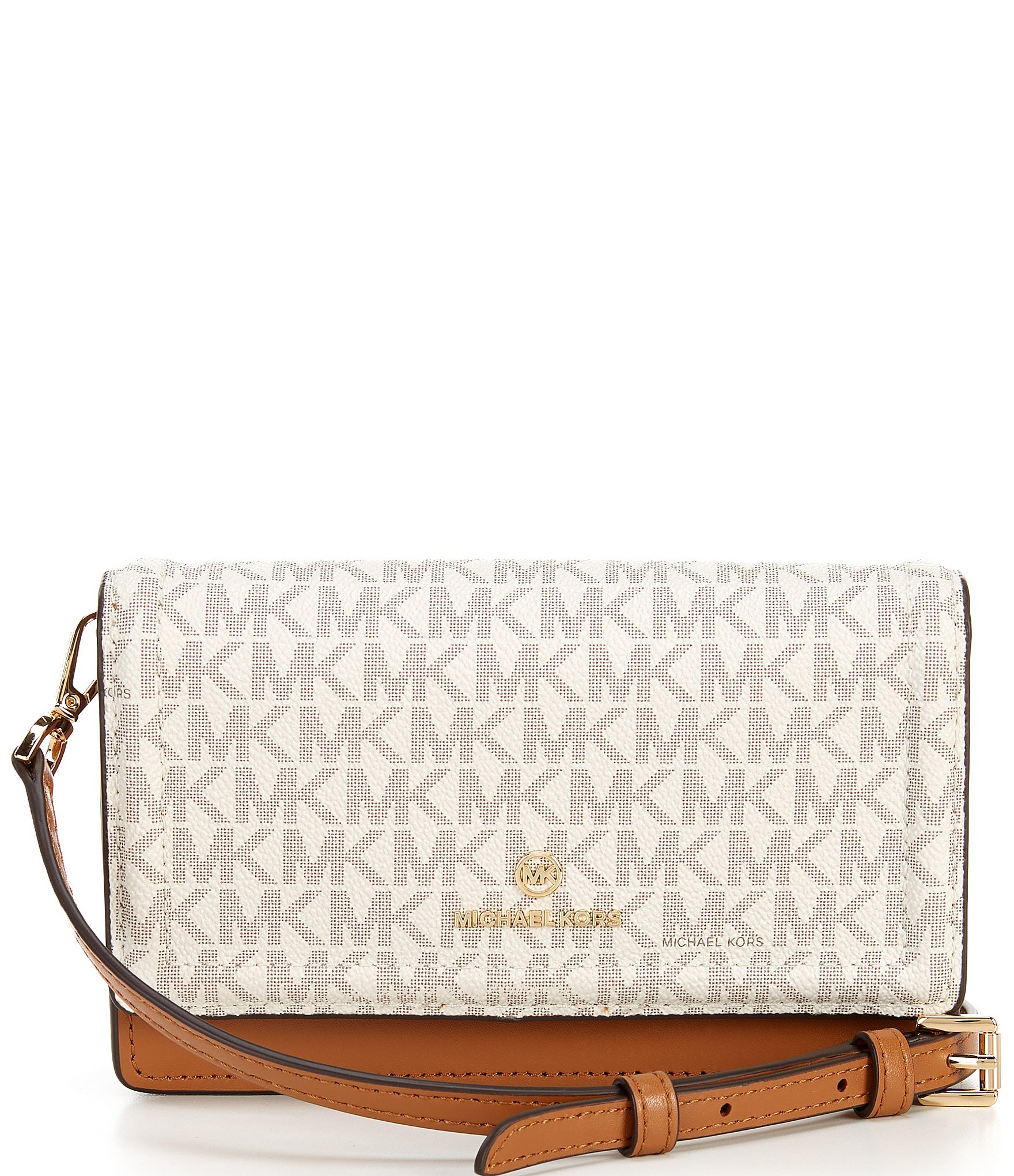 Michael Kors Signature Logo Jet Set Small Phone Crossbody Bag