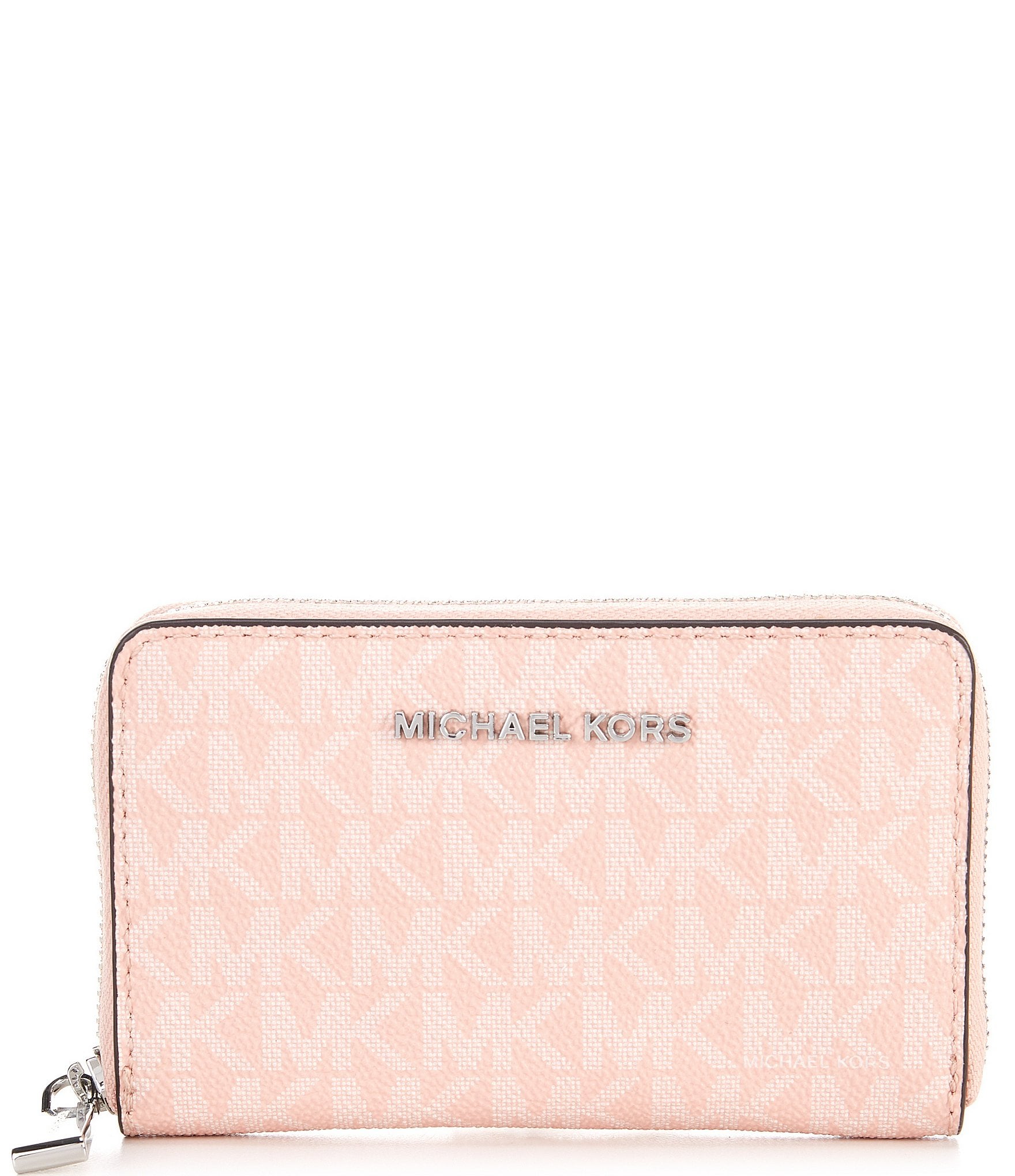 MICHAEL Michael Kors Double Zip Wristlet In Ultra Pink Mercer Pebble  Leather  Lyst