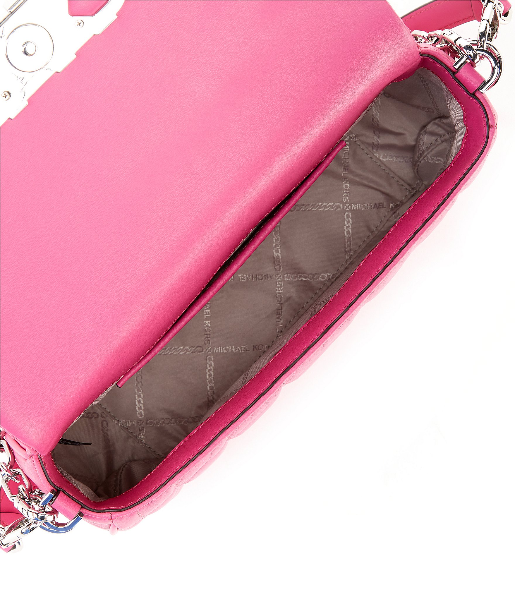 Michael Kors Parker Medium Convertible Pouchette Silver