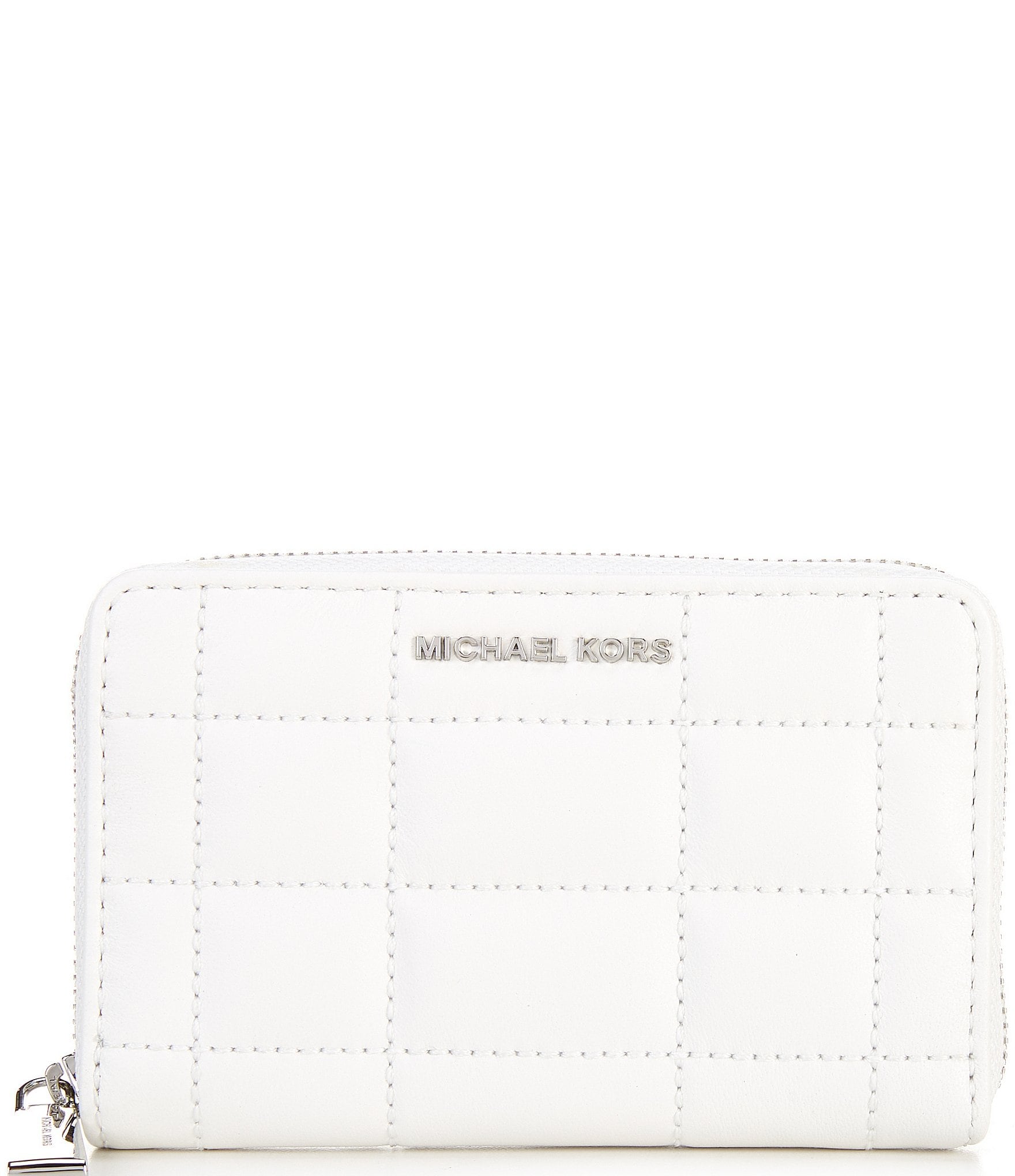 Michael Kors Small Quilted Leather Silver Hardware Wallet