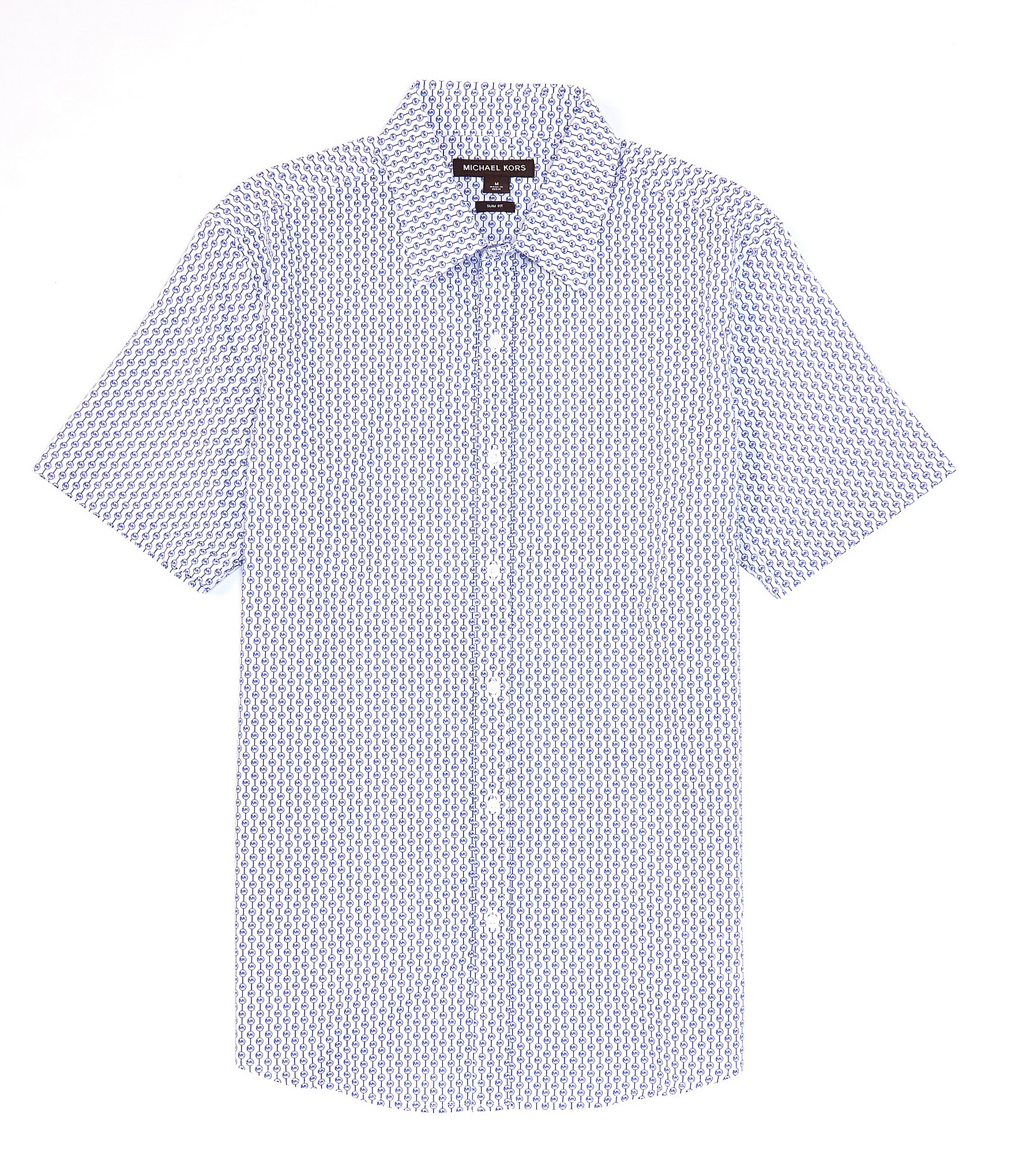 Michael Kors Slim-Fit Charm Stripe Short-Sleeve Woven Shirt | Dillard's