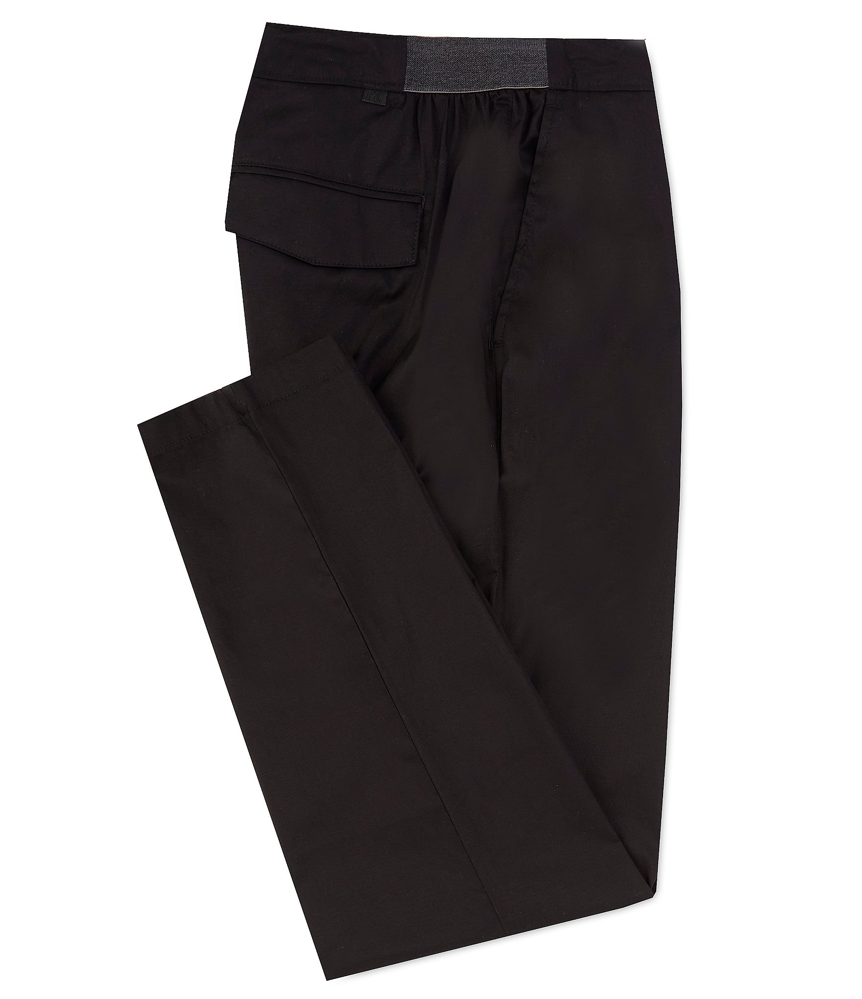 Michael Kors Slim Fit Stretch Pleated Elastic Waistband Pants