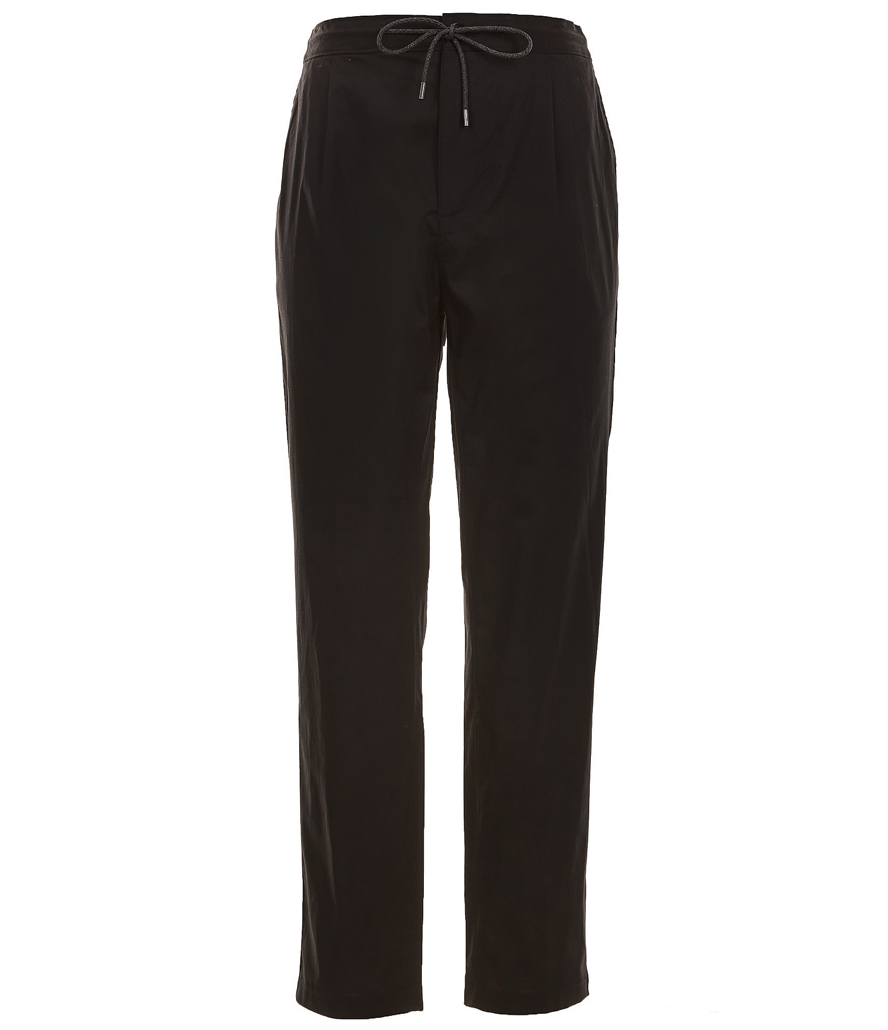 Michael Kors Slim Fit Stretch Pleated Elastic Waistband Pants