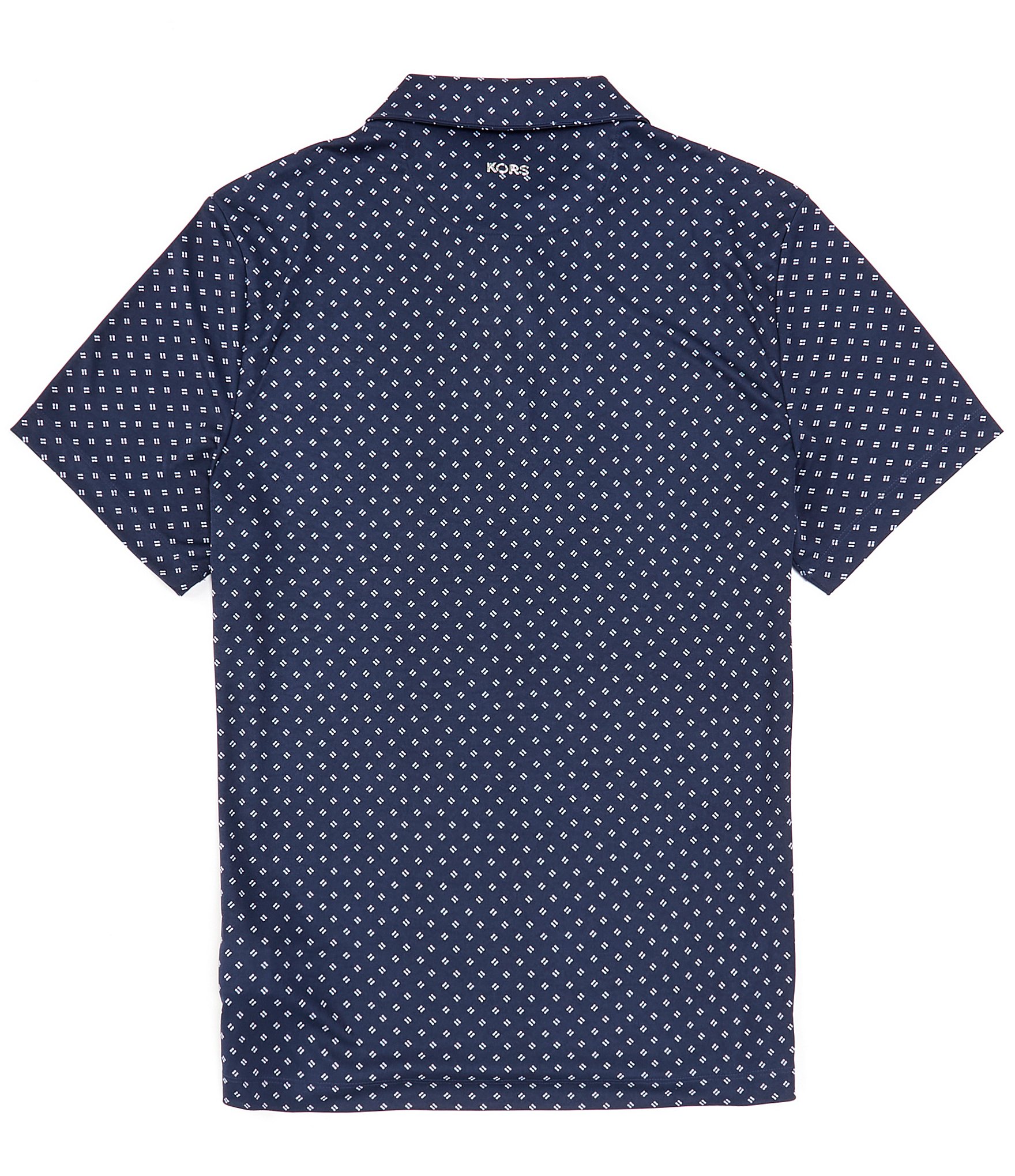 Michael Kors Tech Printed Short Sleeve Polo Shirt