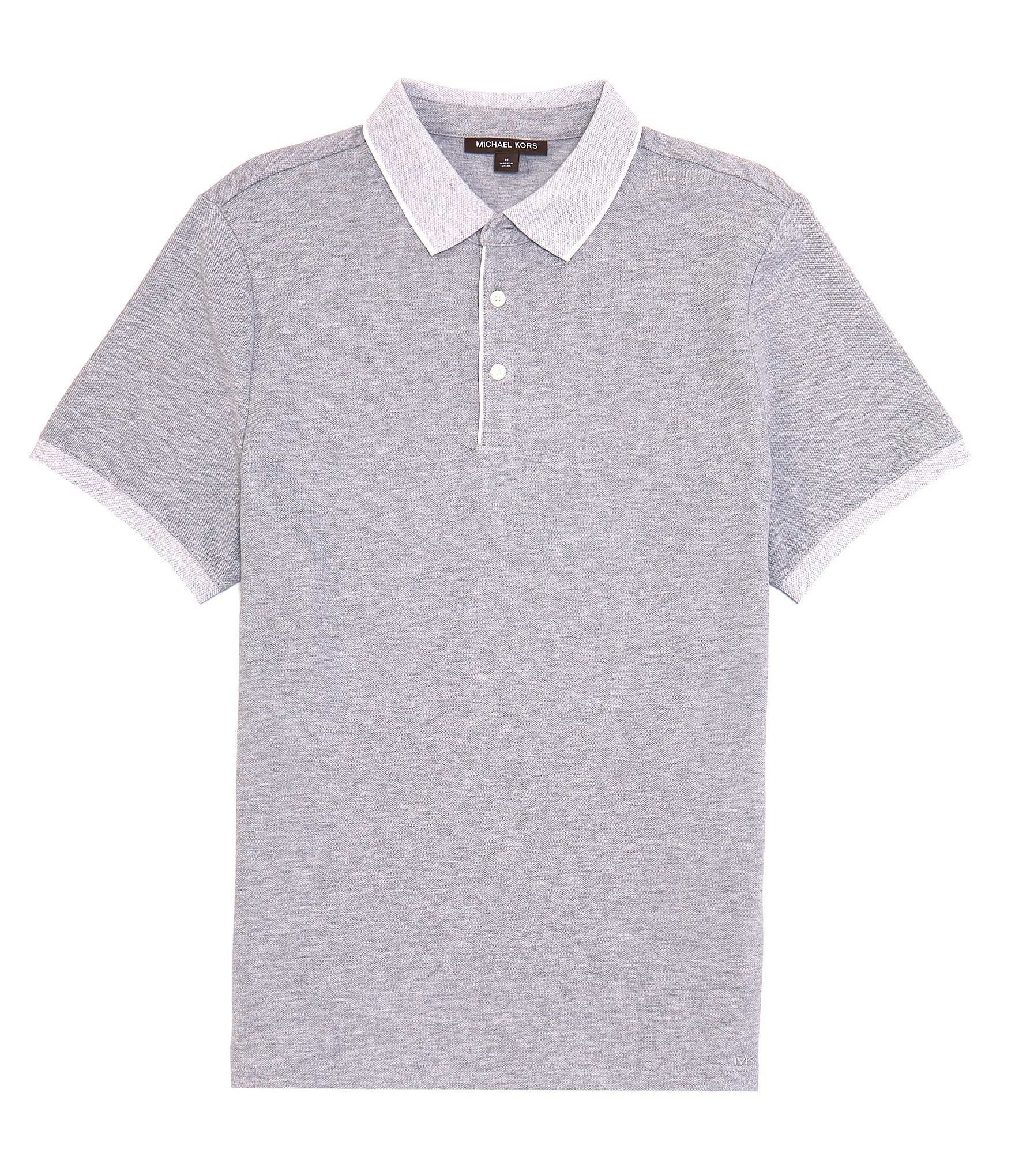 Michael Kors Textured Tipped Short Sleeve Polo Shirt | Dillard's