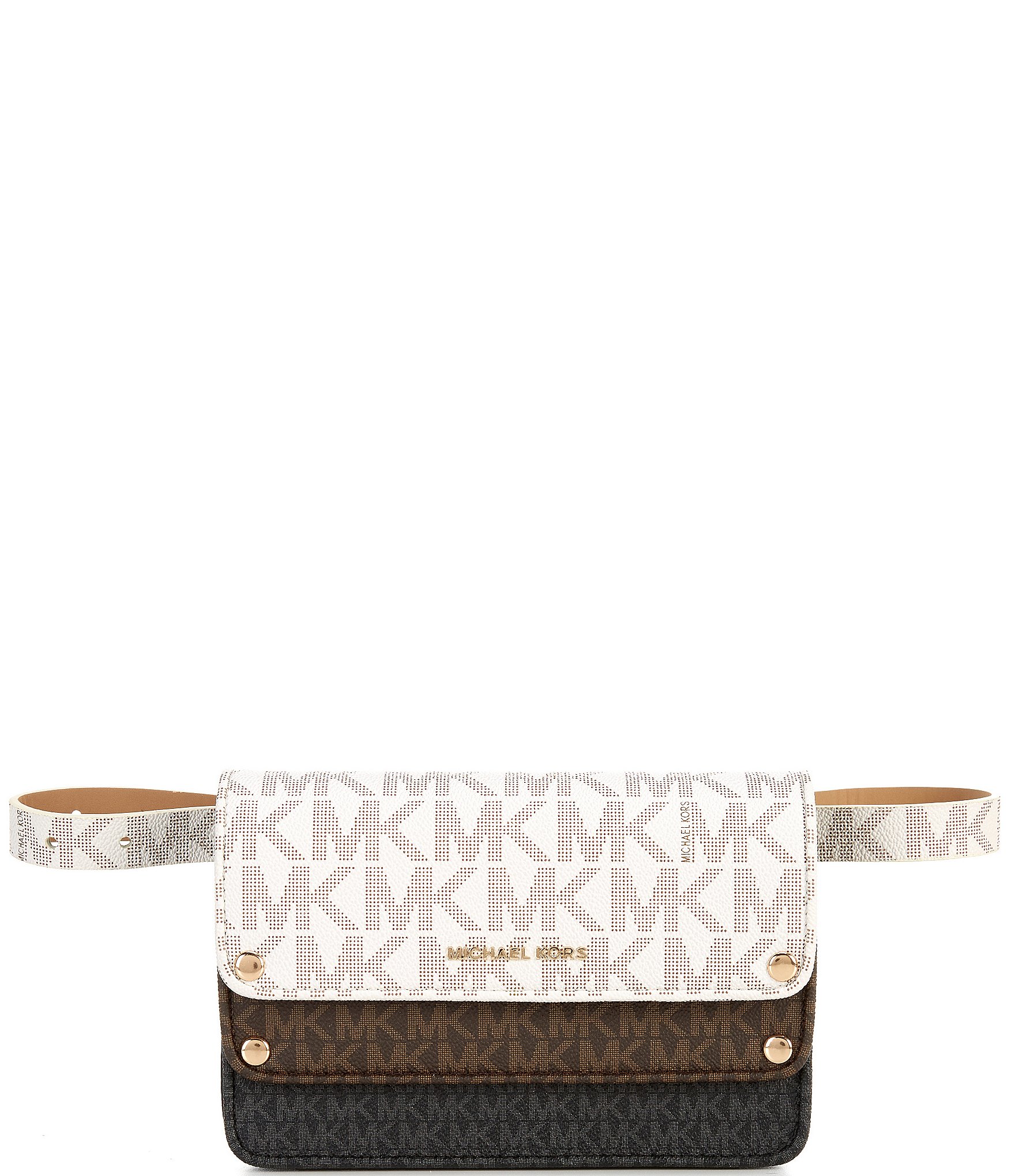 Michael Kors Signature Tri-Logo Magnetic Snap Belt Bag | Dillard's