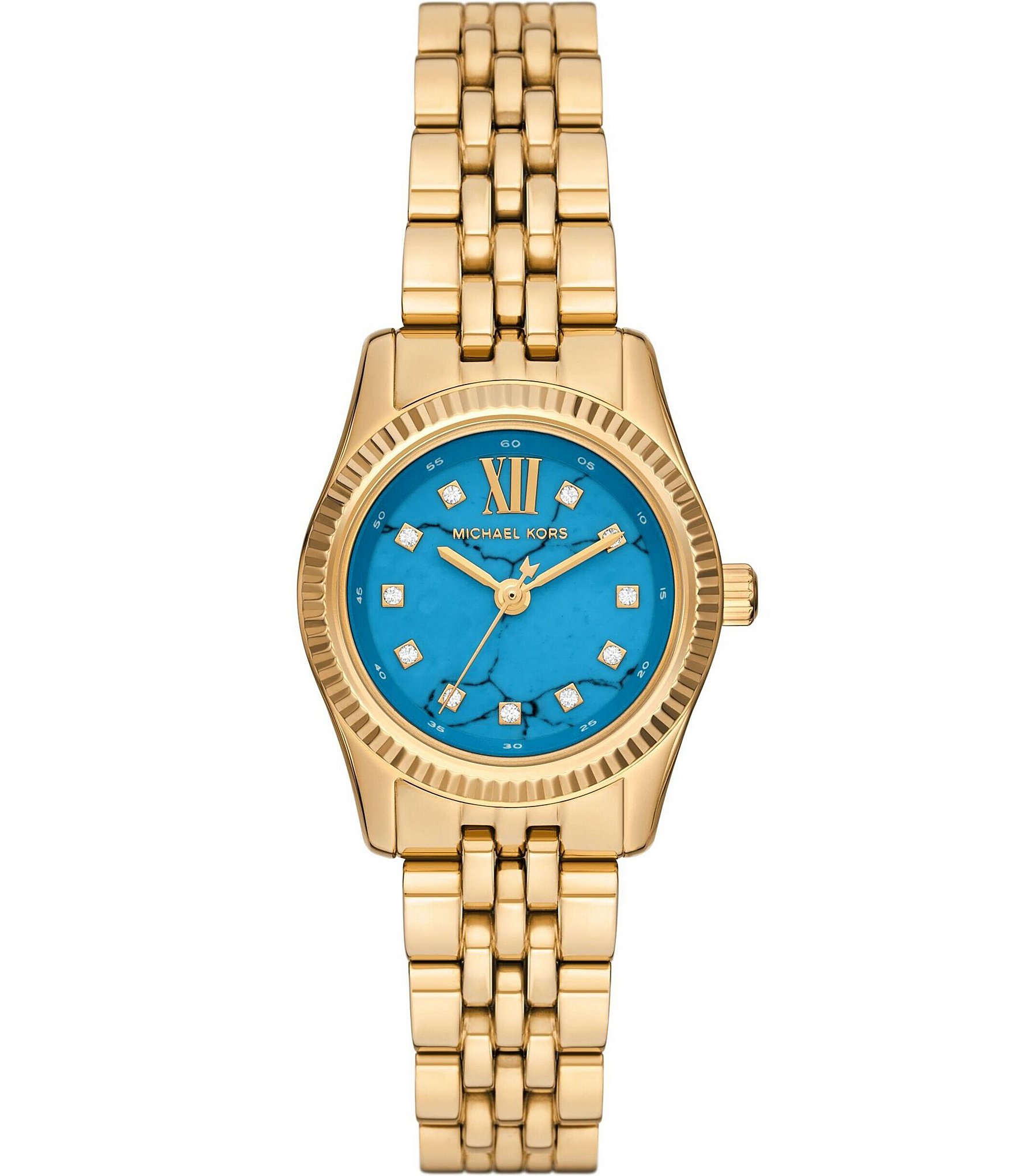 Blue shops michael kors watch women's