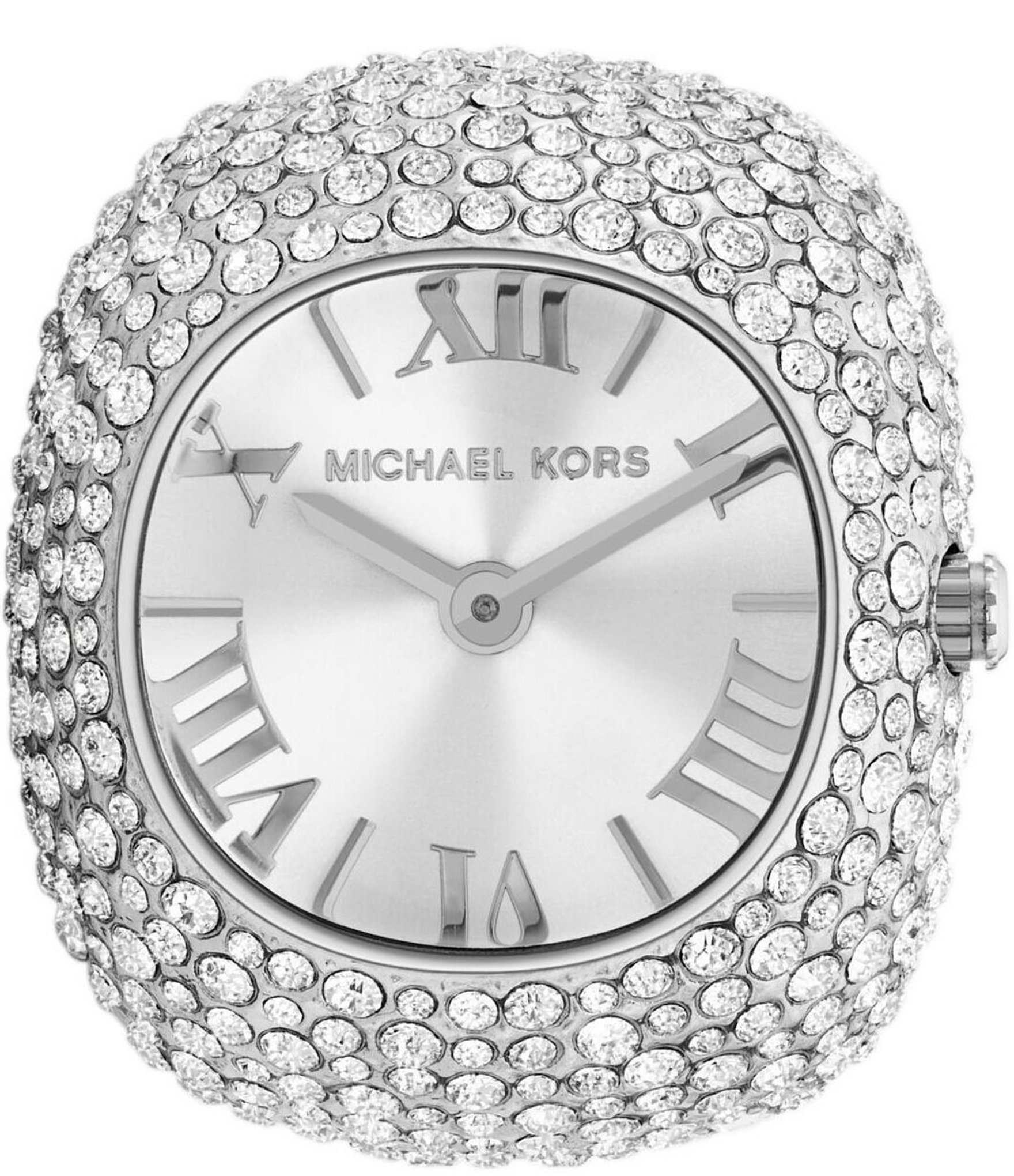 Michael Kors Women's Crystal Rylee Two-Hand Pave Stainless Steel Crystal Watch Ring