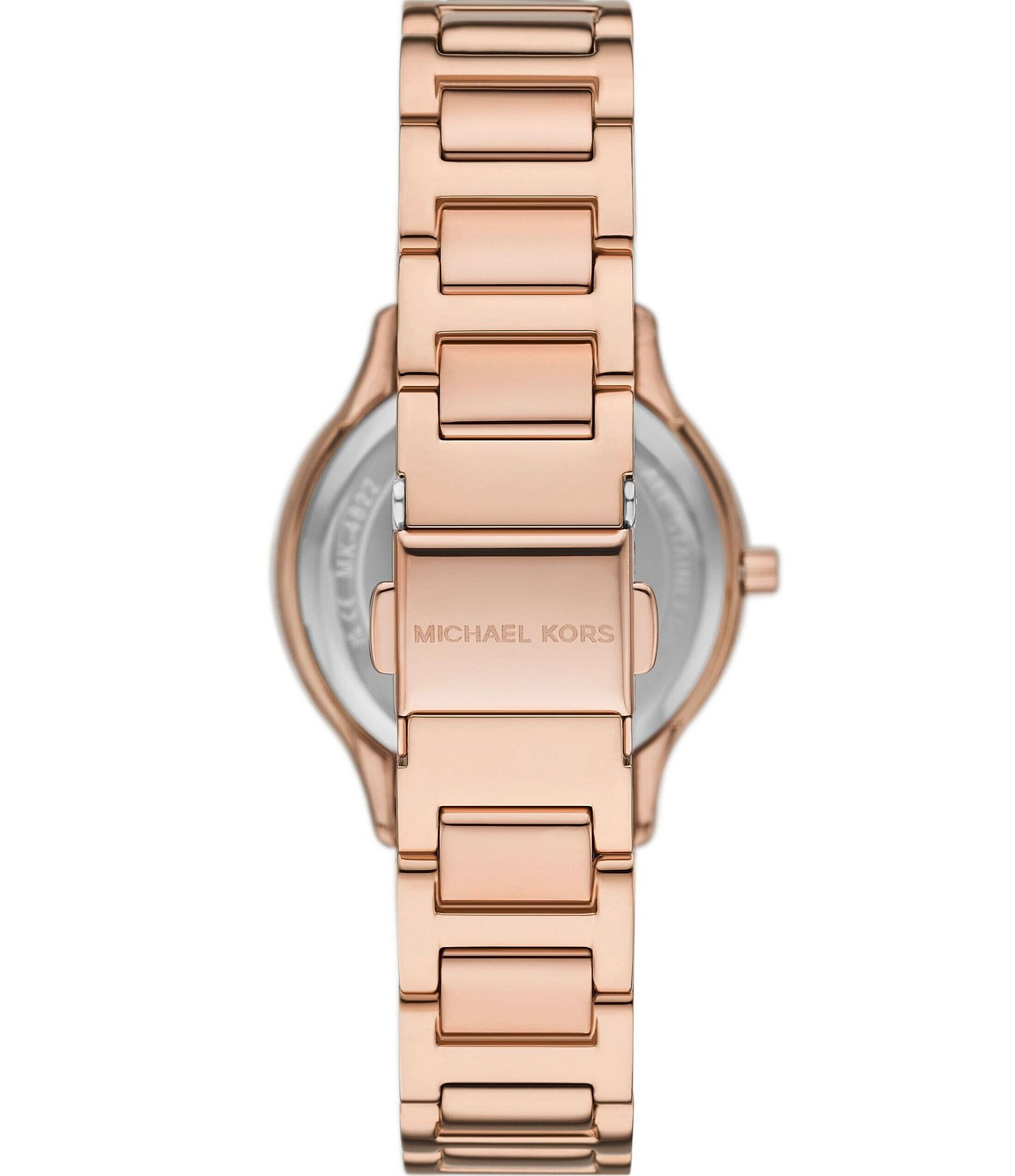 Michael Kors Women's Crystal Sage Three-Hand Rose Gold Tone Stainless Steel Bracelet Watch