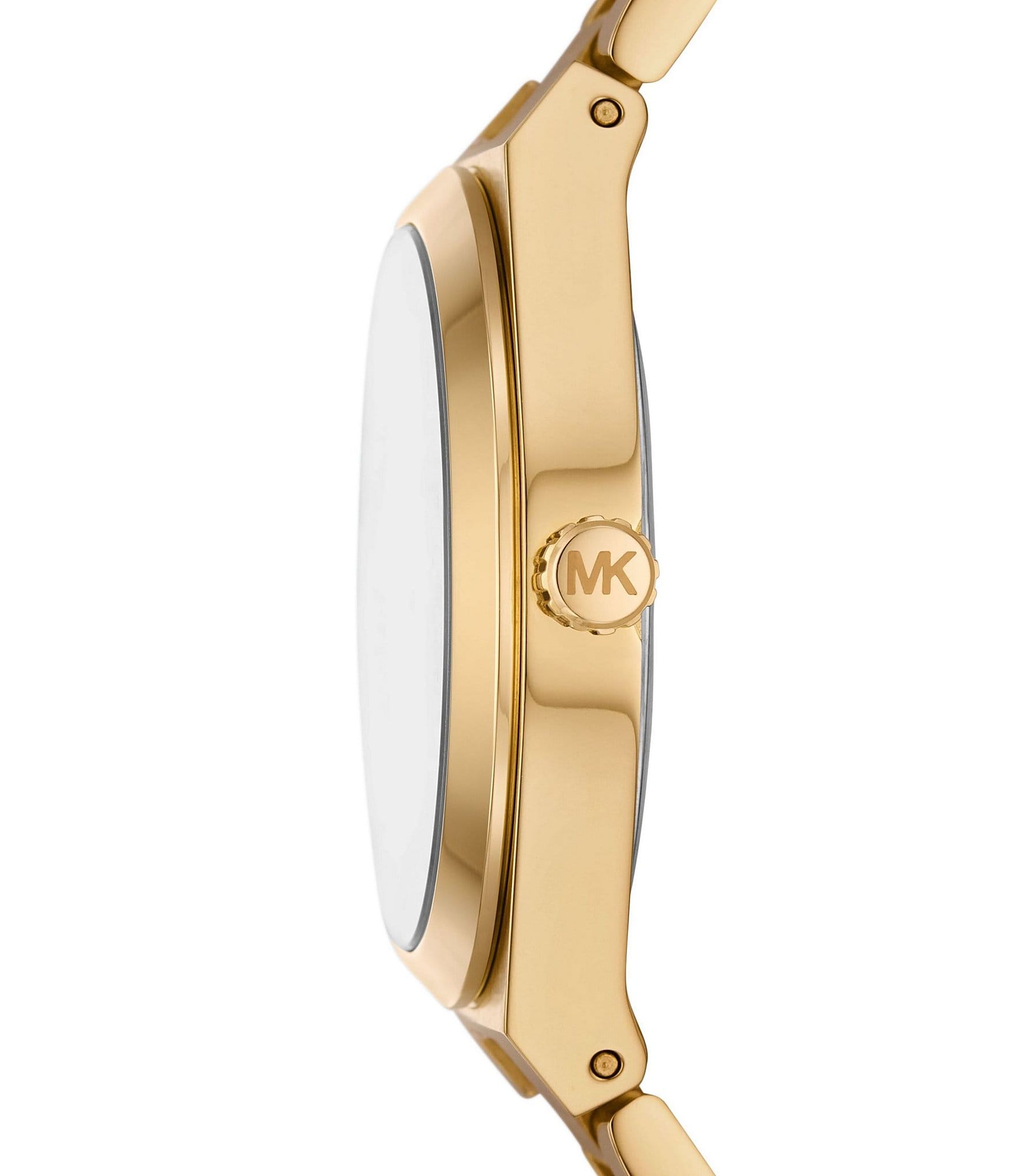 Michael Kors Women's Lennox Three Hand Gold Stainless Steel Bracelet Watch