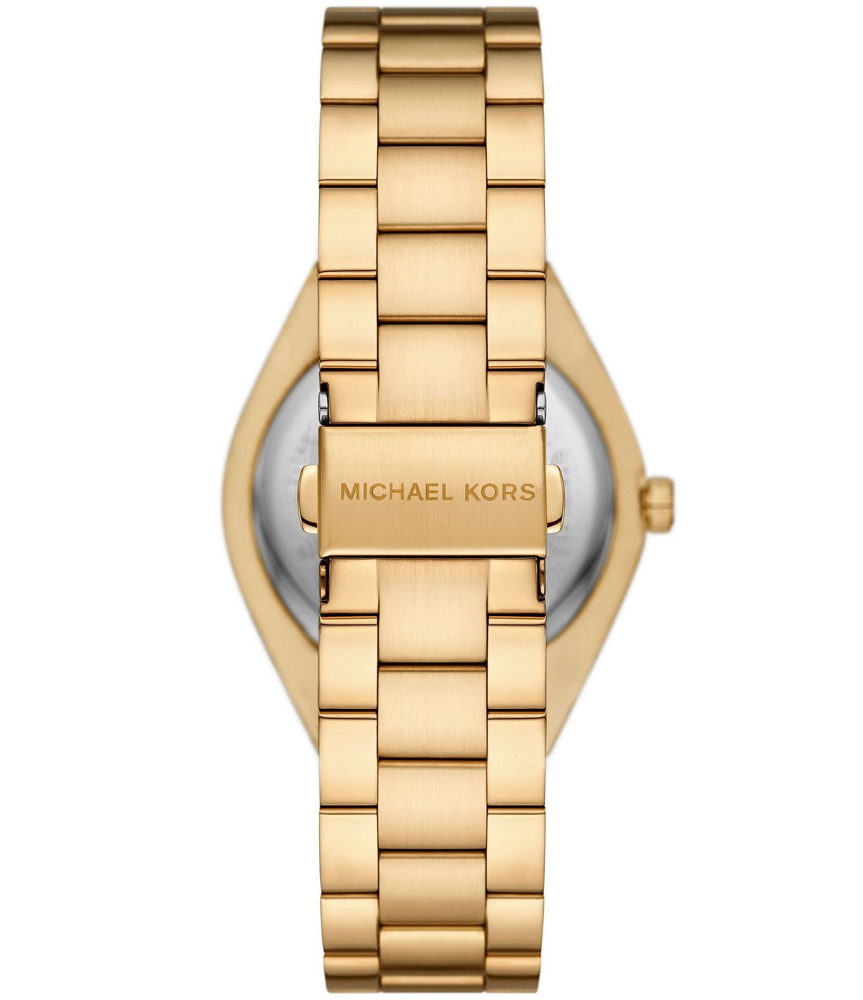 Michael Kors Women's Lennox Three Hand Gold Stainless Steel Bracelet Watch