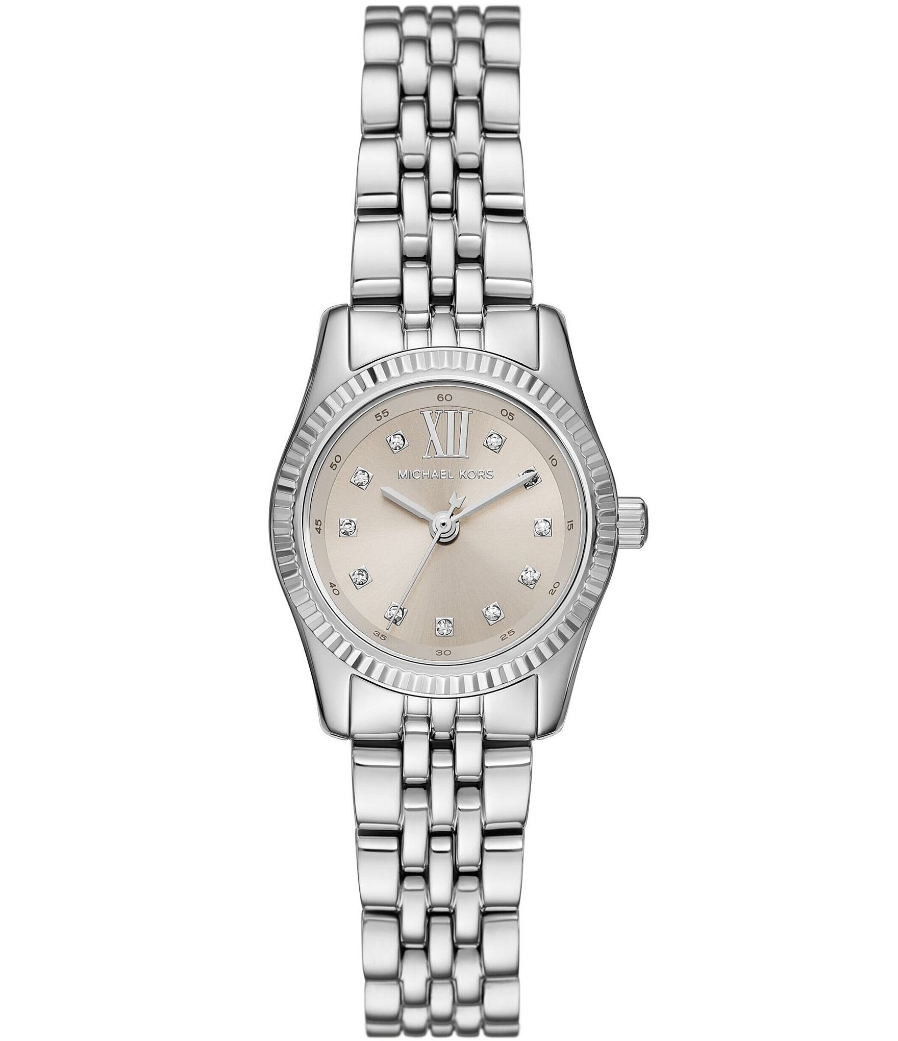 Michael Kors Women's Lexington Three-Hand Crystal Dial Stainless Steel Bracelet Watch