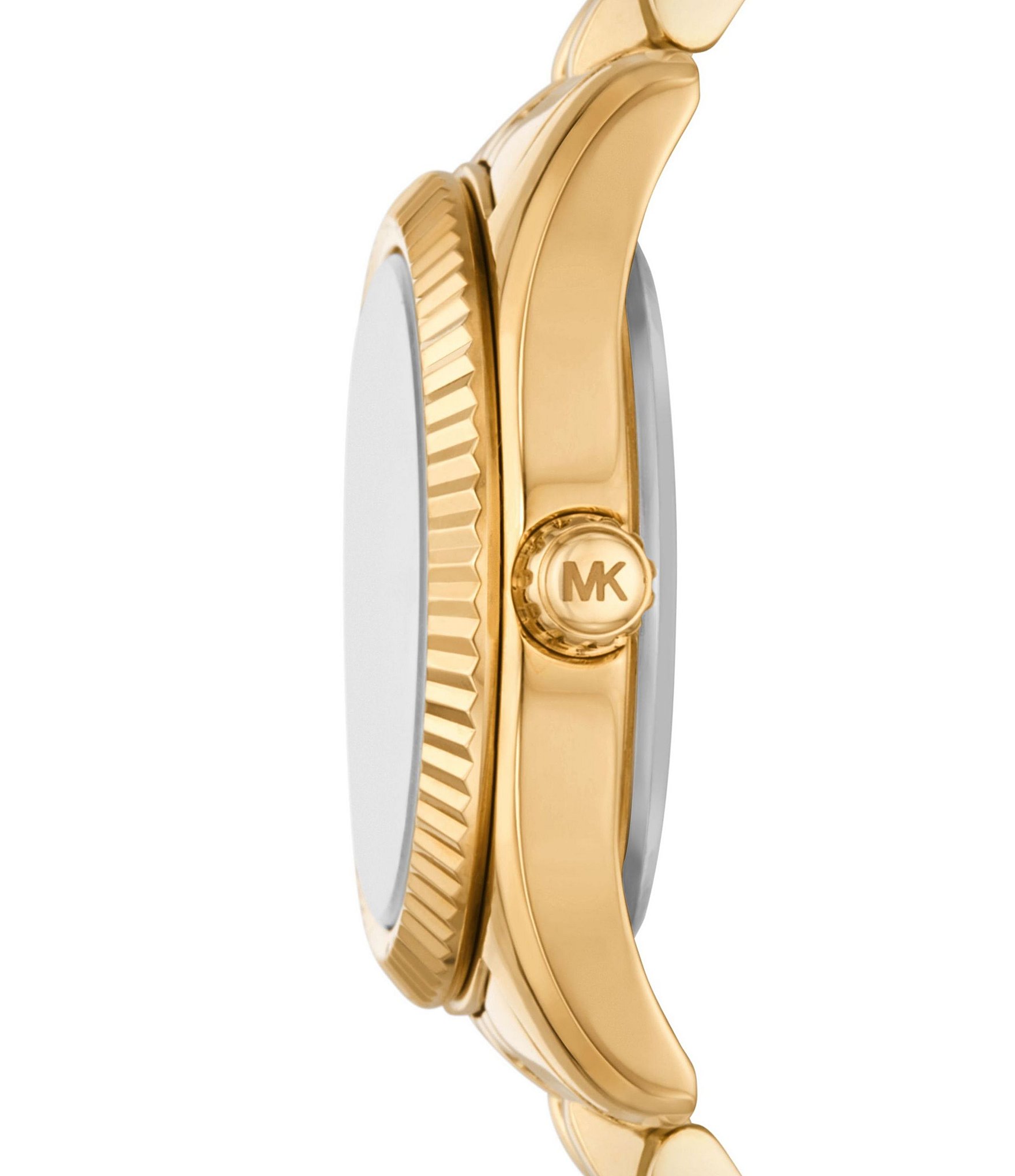 Michael Kors Women's Lexington Three-Hand Gold Tone Stainless Steel Bracelet Watch