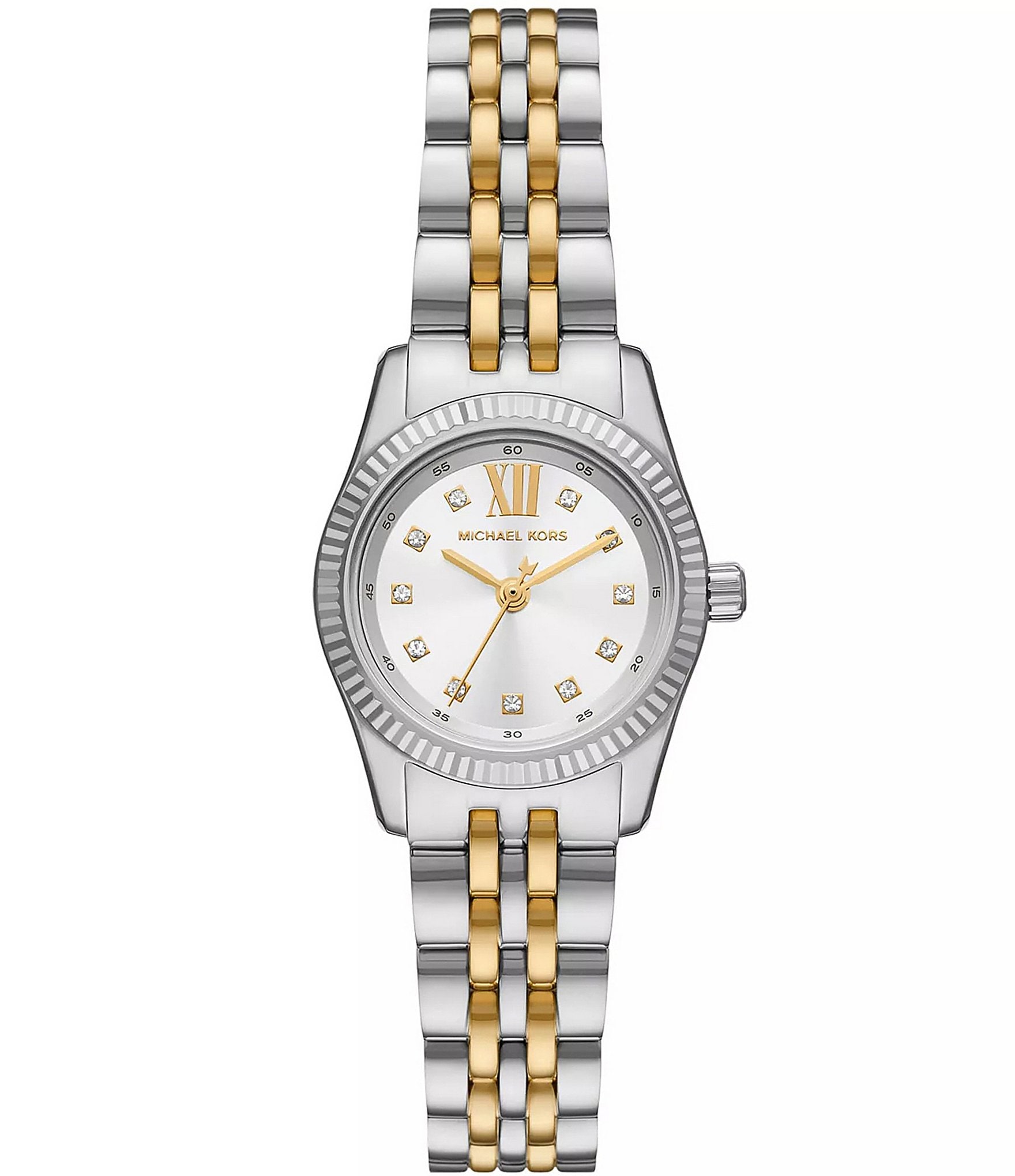 Michael Kors Women's Lexington Three-Hand Two Tone Stainless Steel Bracelet Watch