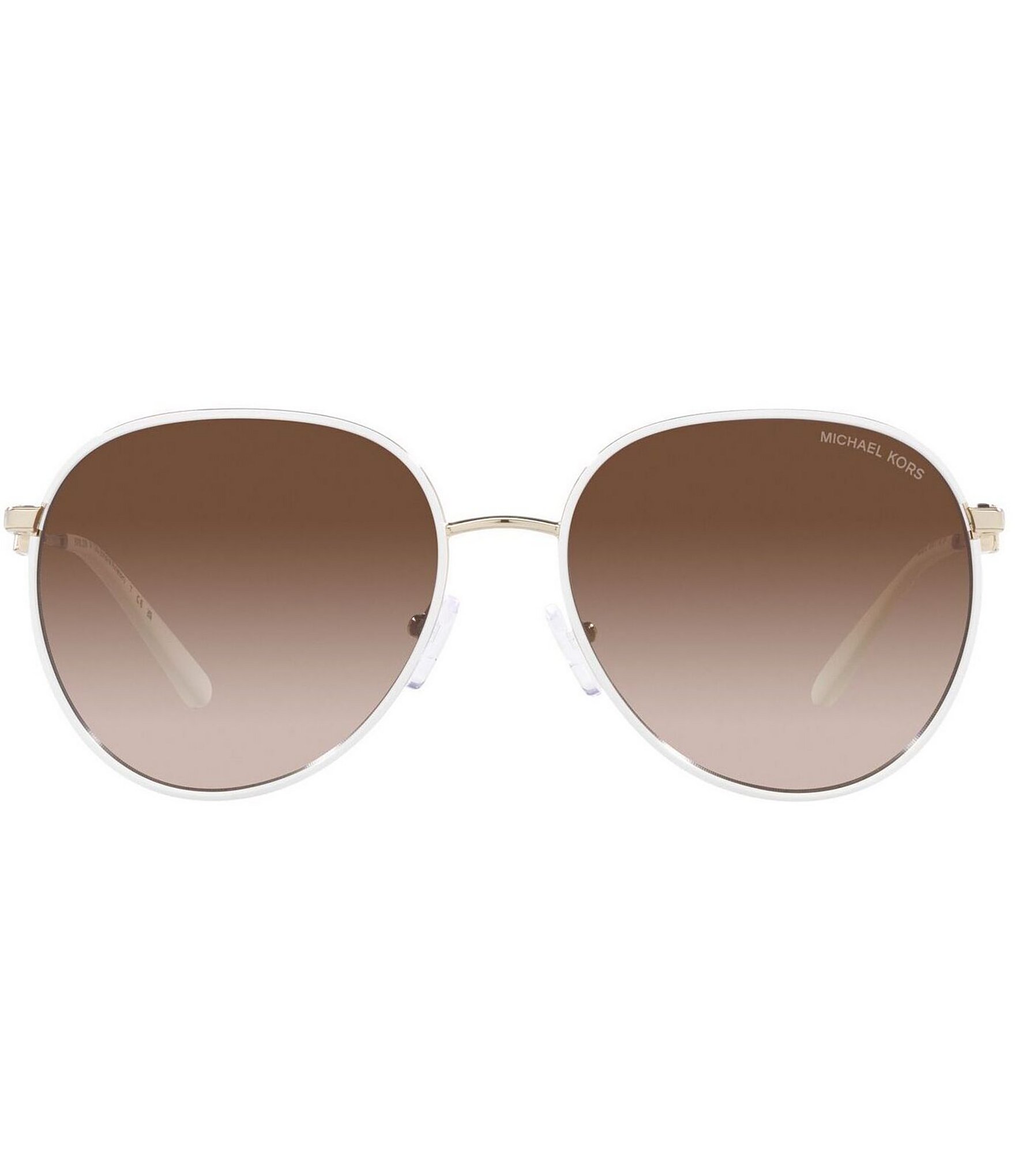 Michael Kors Women's Light Gold White Rx- Aviator Sunglasses