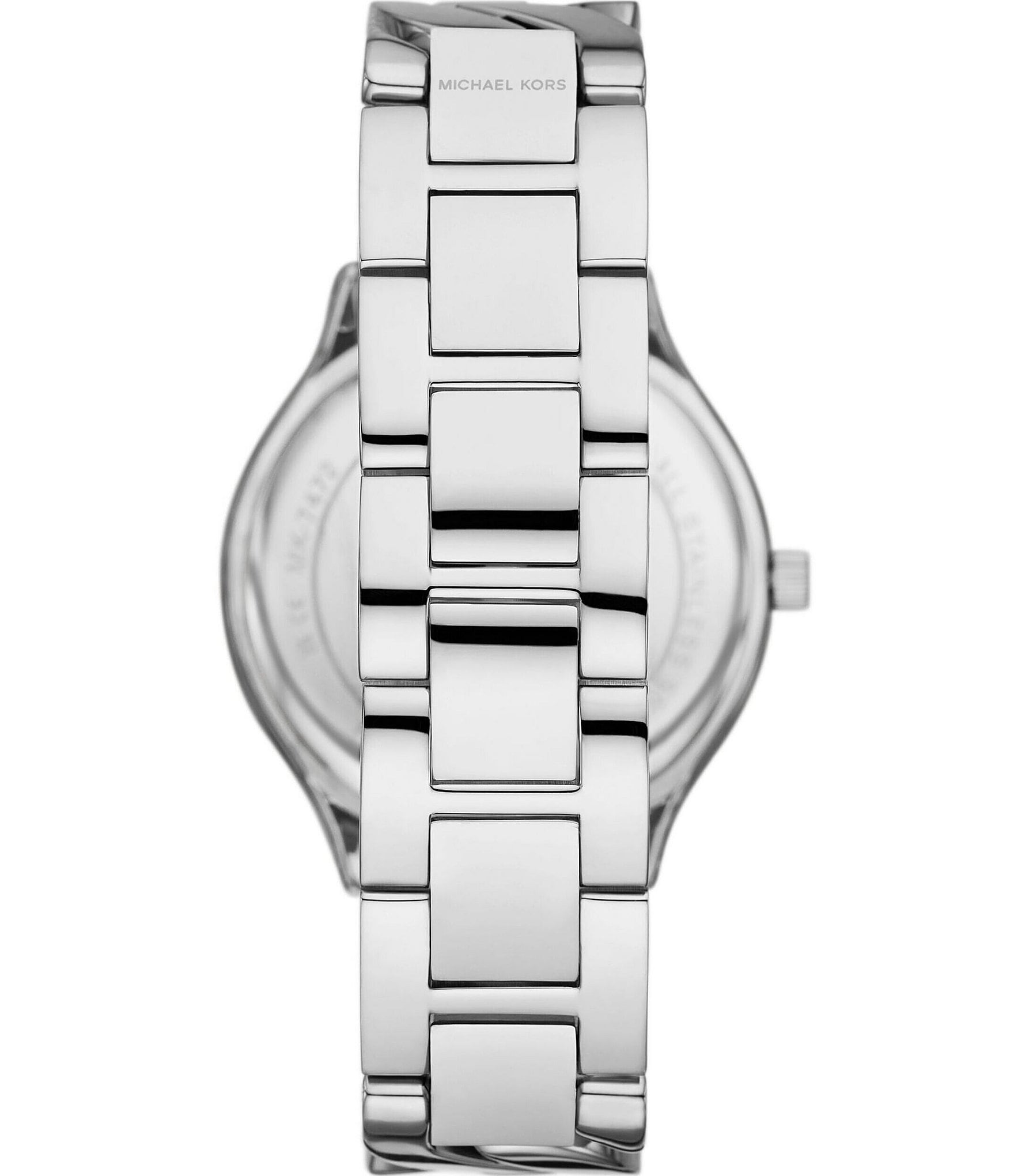 Michael Kors Women's Runway Three-Hand Stainless Steel Bracelet Watch