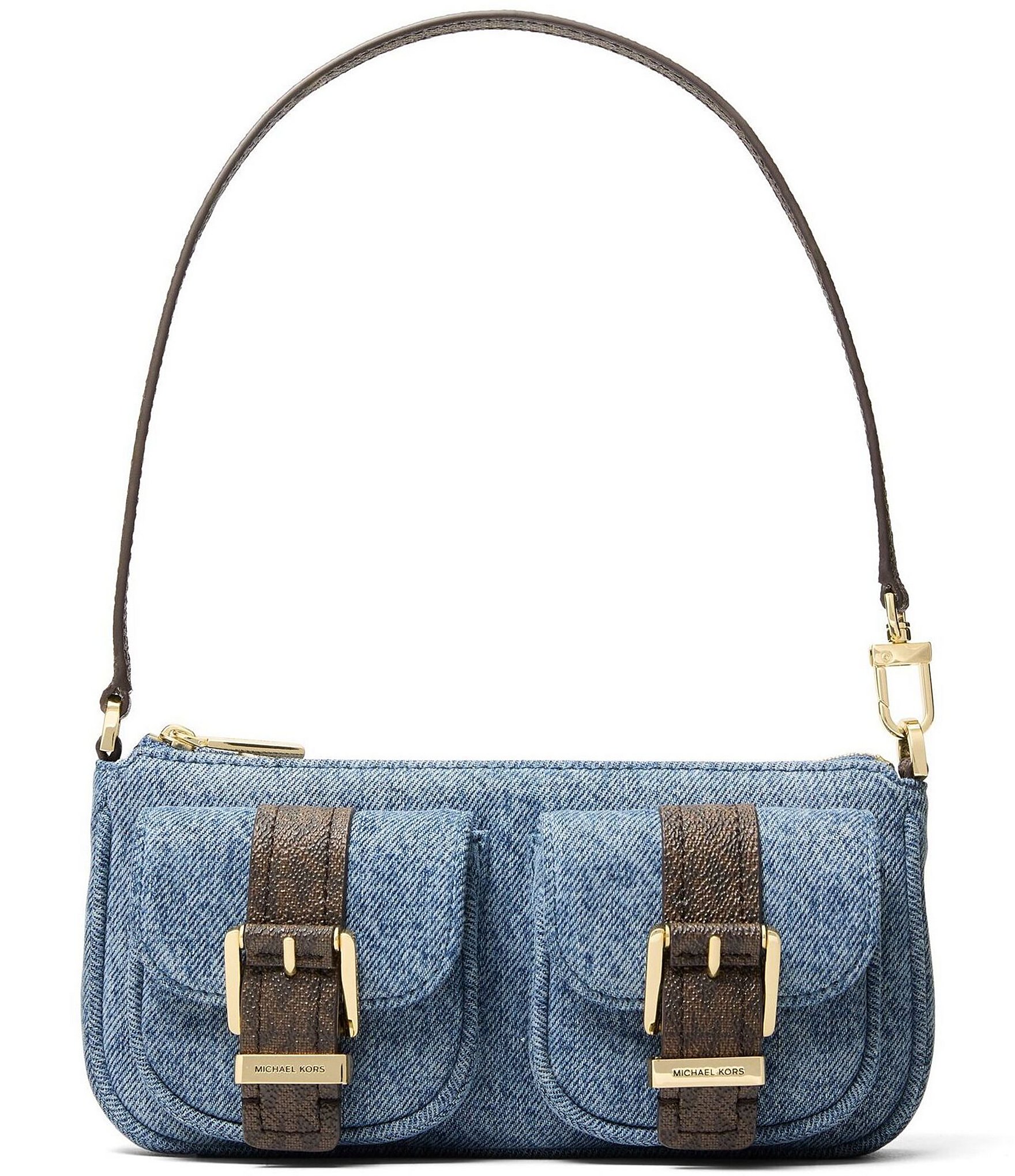 Michael Kors Zoe Denim Cargo Pocket Shoulder Bag