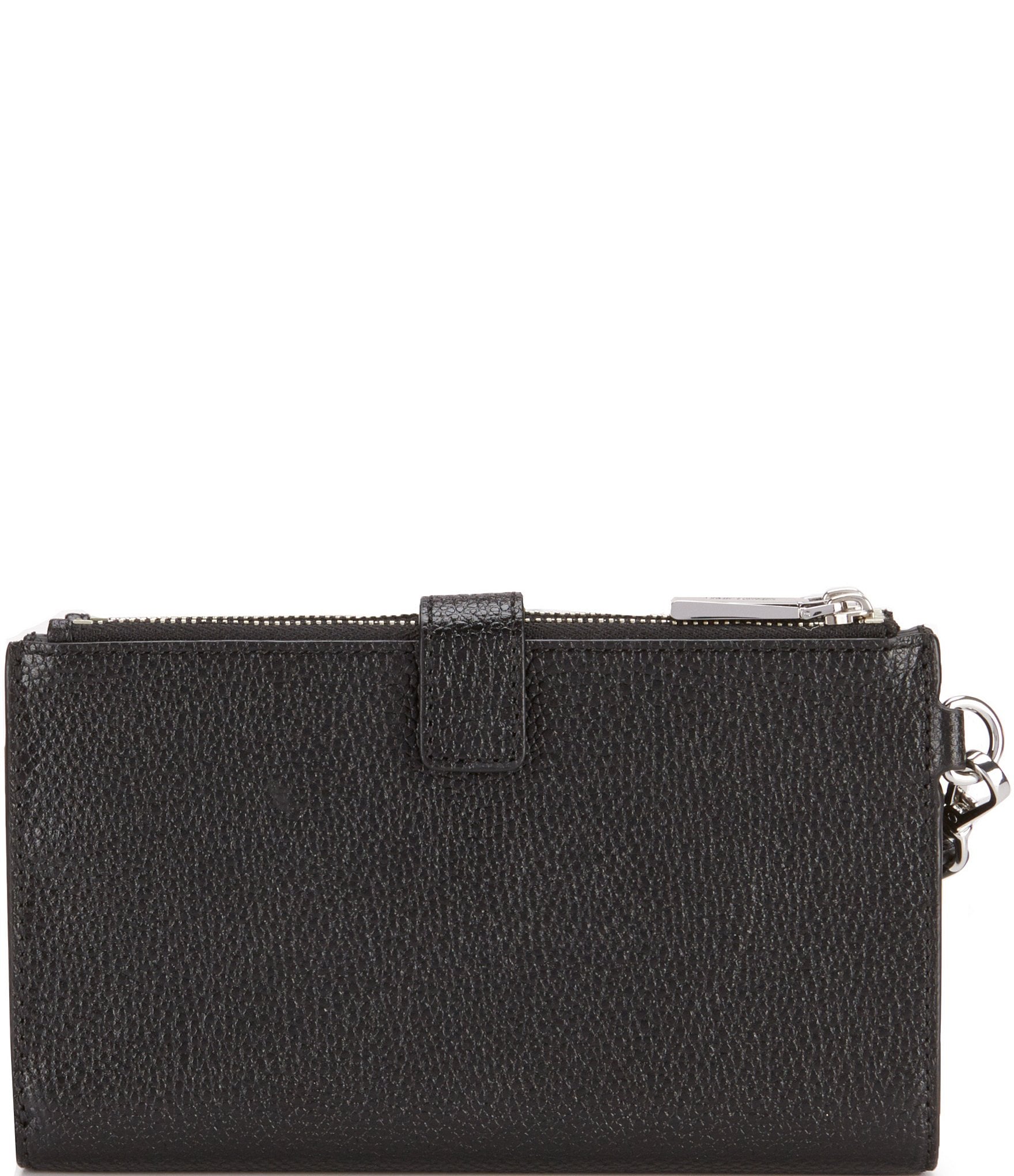 Michael Kors Adele Double-Zip Silver-Tone Wristlet