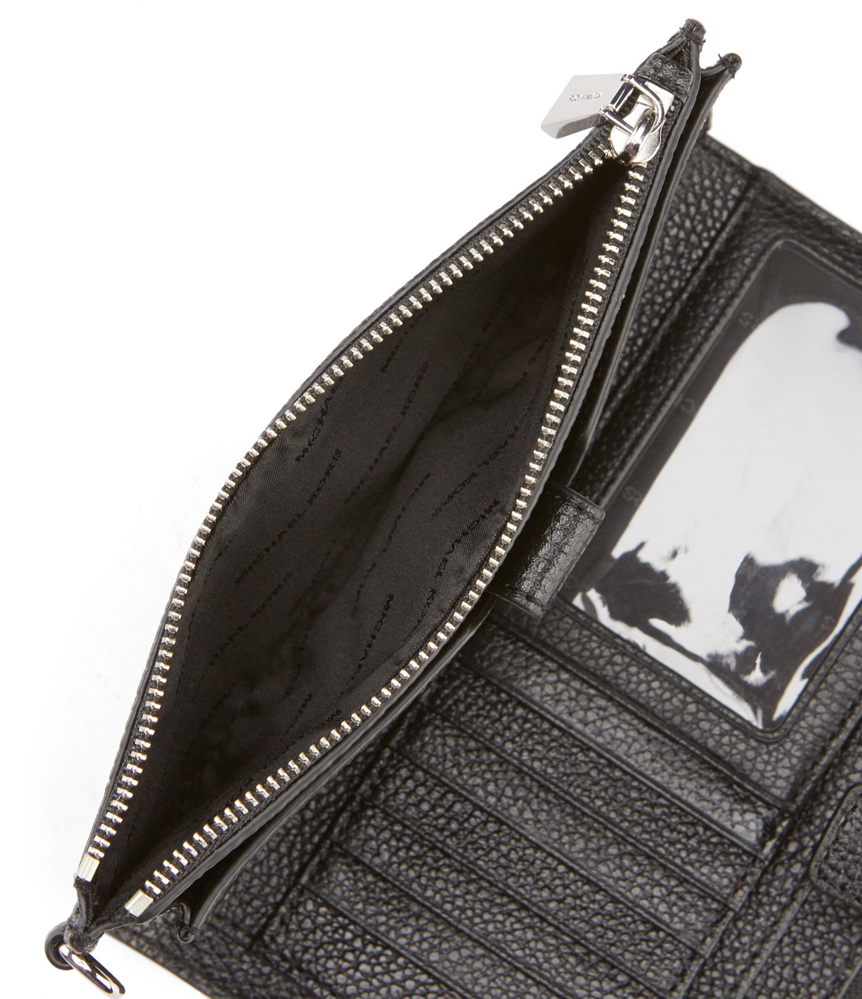 Michael Kors Adele Double-Zip Silver-Tone Wristlet