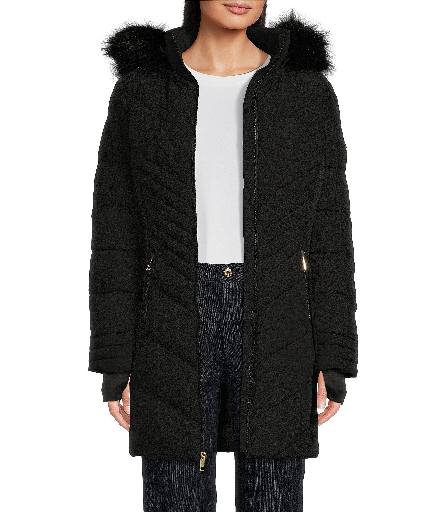 Michael Kors Knit hot Collar Puffer Jacket