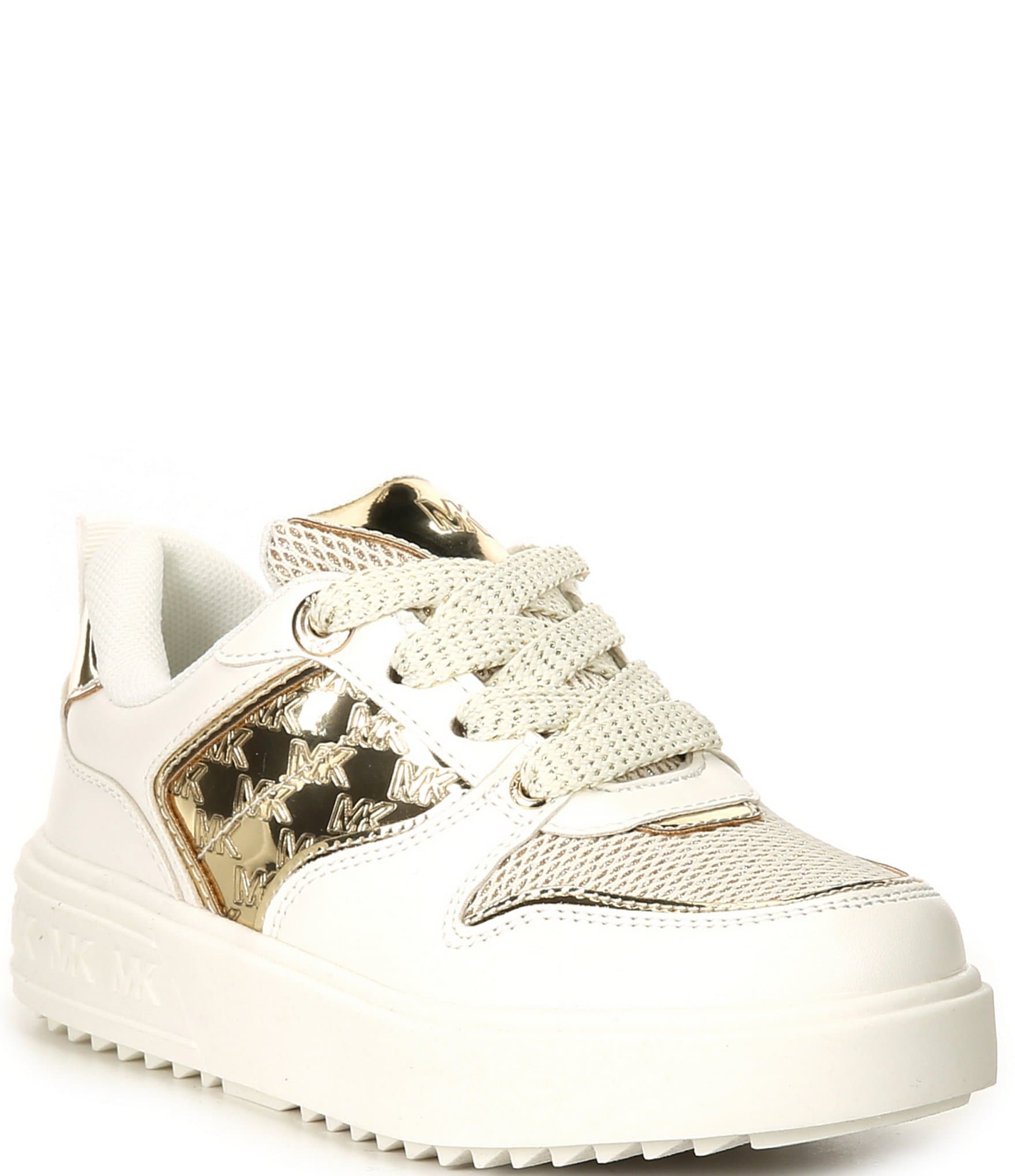 MICHAEL Michael Kors Girls' Emmet Rumi Metallic Detail Sneakers ...