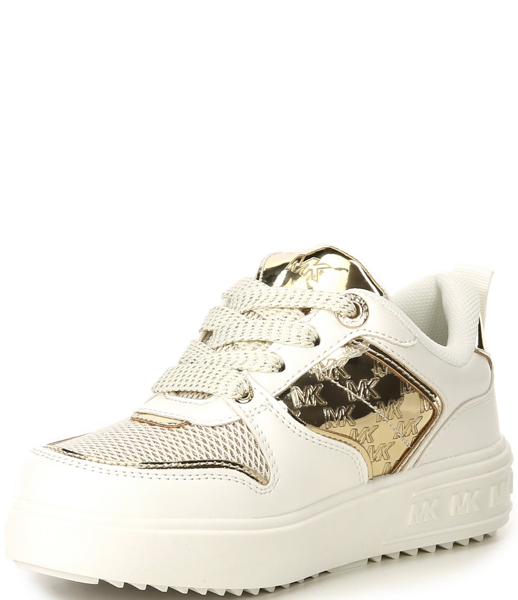 MICHAEL Michael Kors Girls' Emmet Rumi Patent Logo Lace Up Sneakers (Toddler)