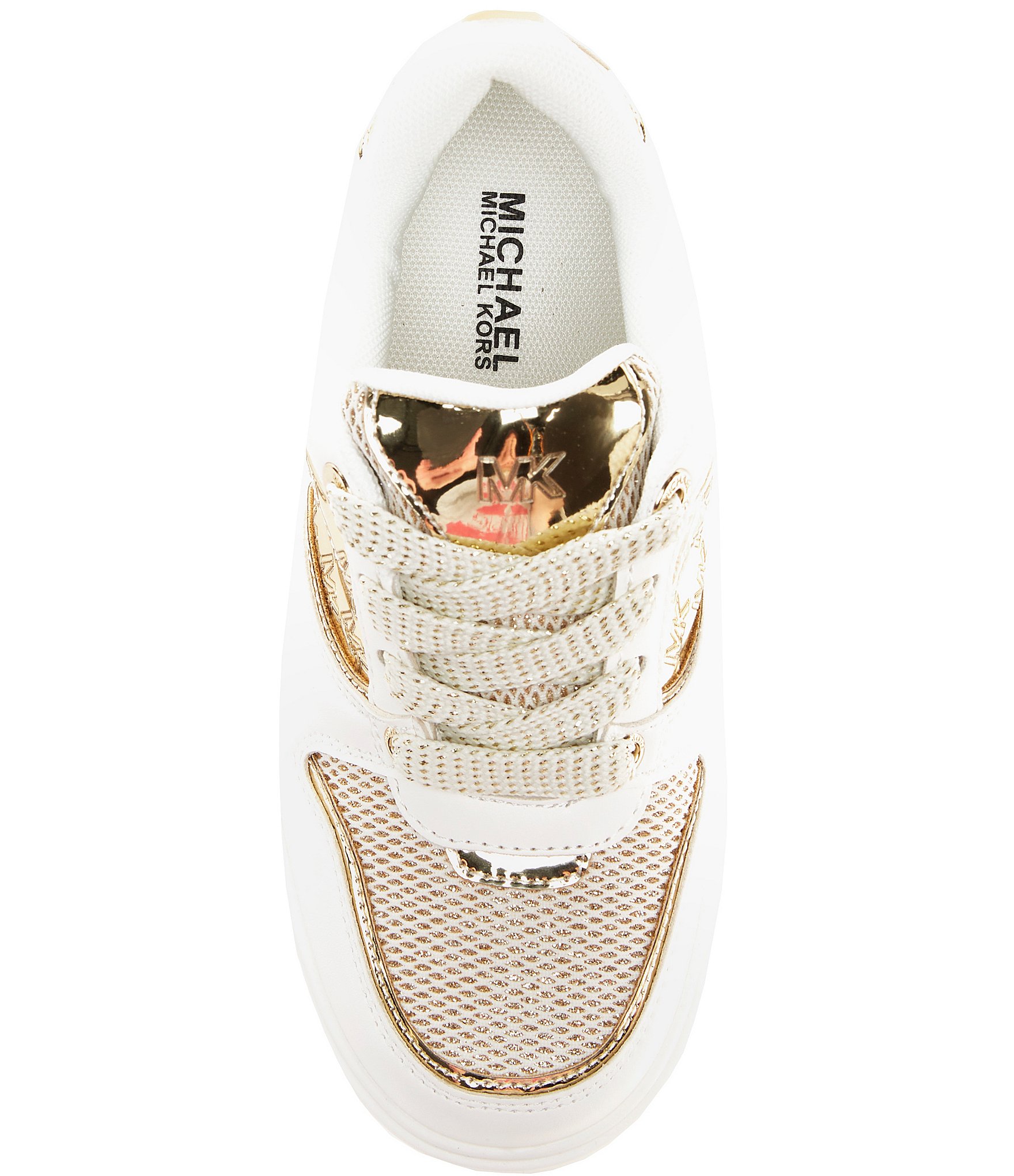 MICHAEL Michael Kors Girls' Emmet Rumi Patent Logo Lace Up Sneakers (Toddler)