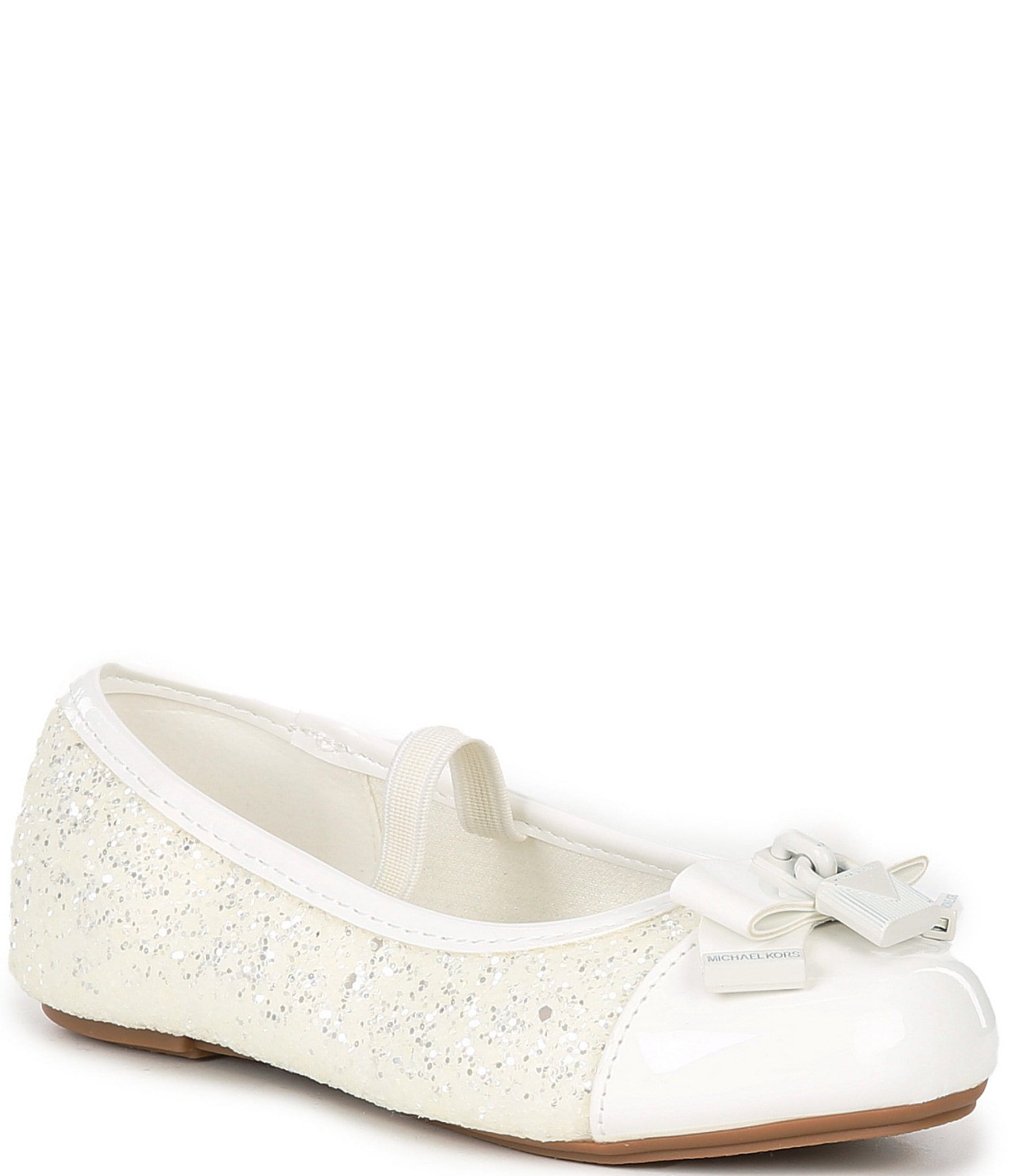 MICHAEL Michael Kors Girls Kenya Glitter Lock Ballet Flats Toddler Dillard s