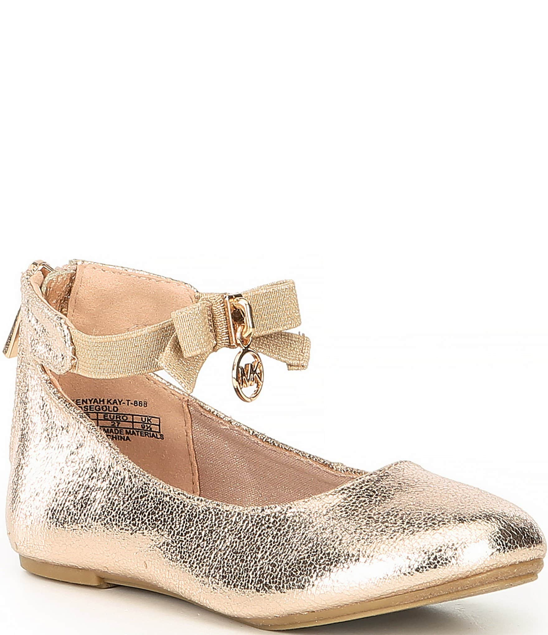 Girls rose shop gold pumps