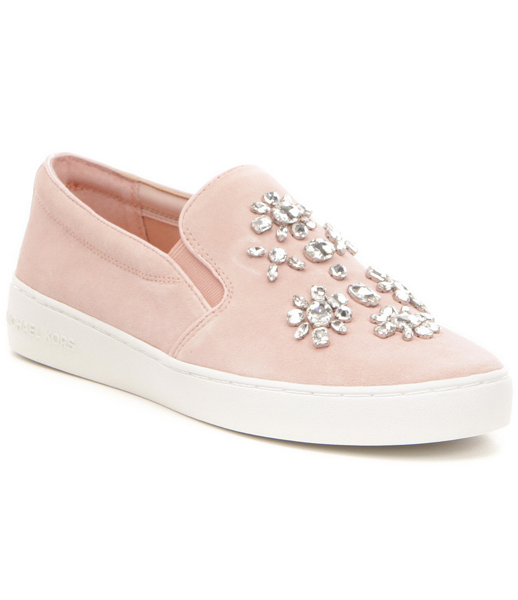 MICHAEL Michael Kors Keaton Jeweled Suede Sneakers | Dillards