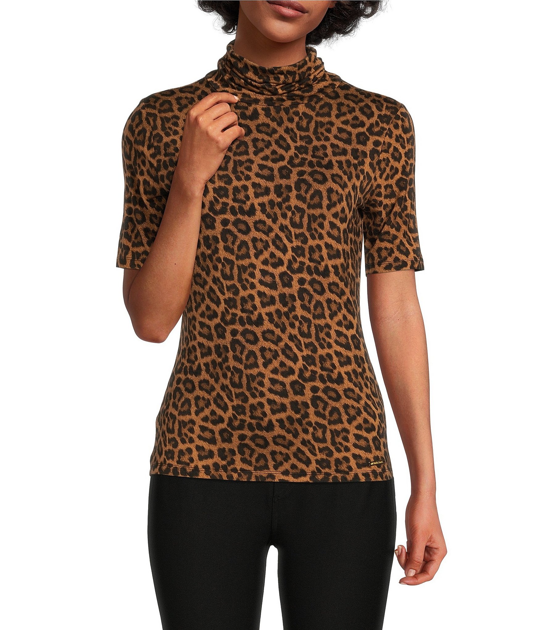 michael kors leopard blouse
